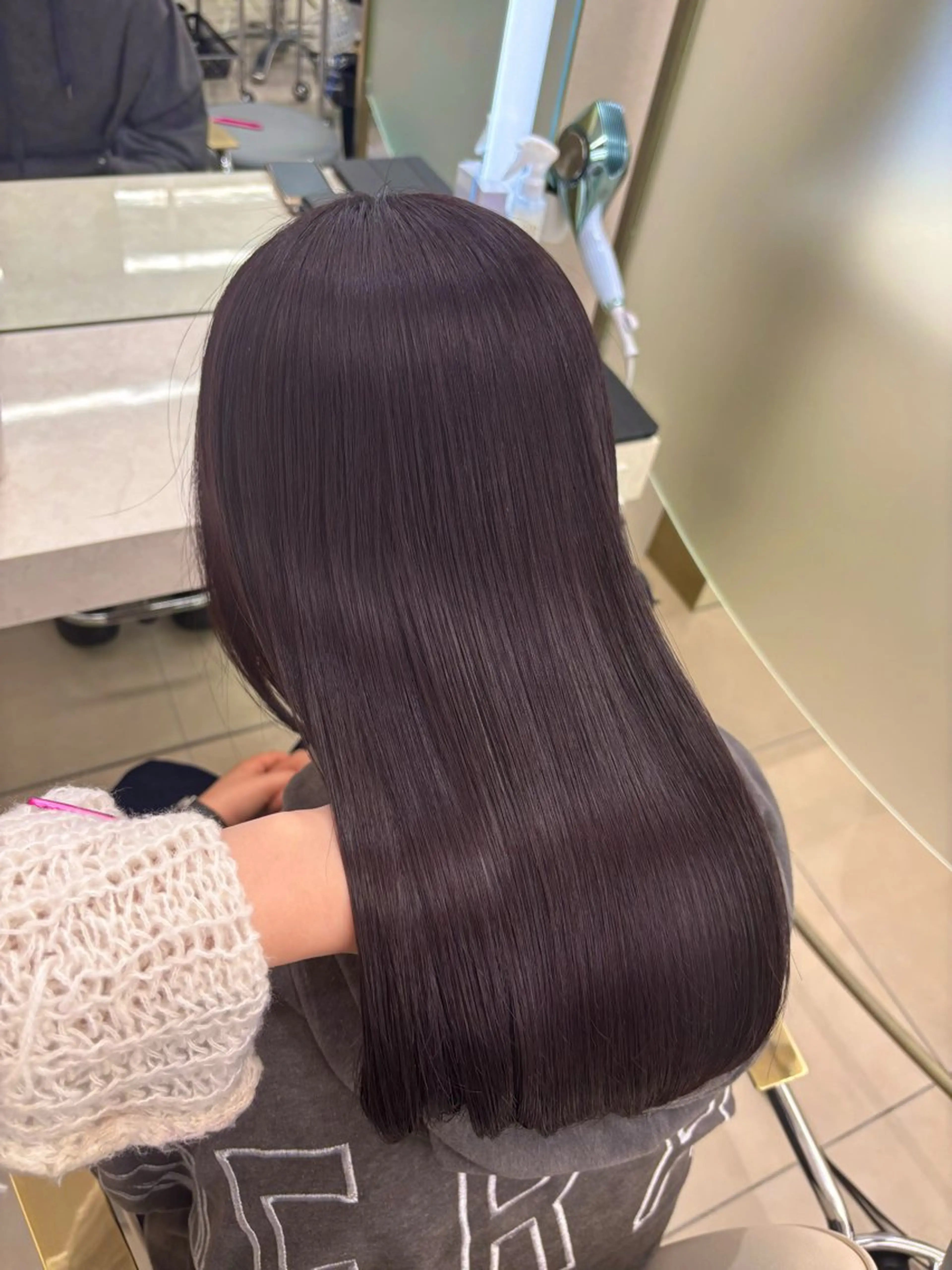 ロング カラー ヘアカラー トリートメント さつき/モテガーリー /透明感カラーのヘアスタイル