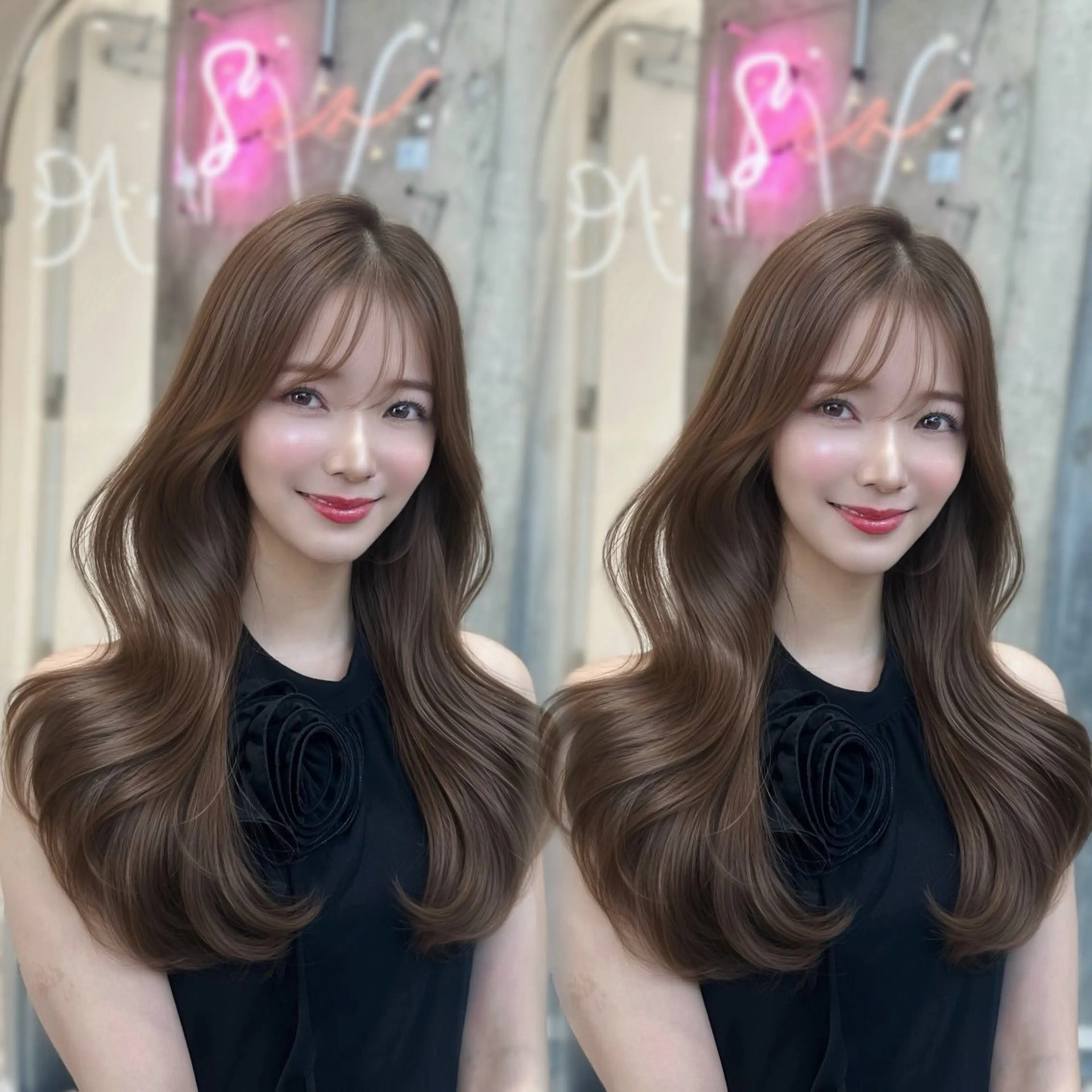 セミロング カラー カット ヘアカラー トリートメント 新宿/韓国風レイヤー 髪質改善/渋谷直樹のヘアスタイル