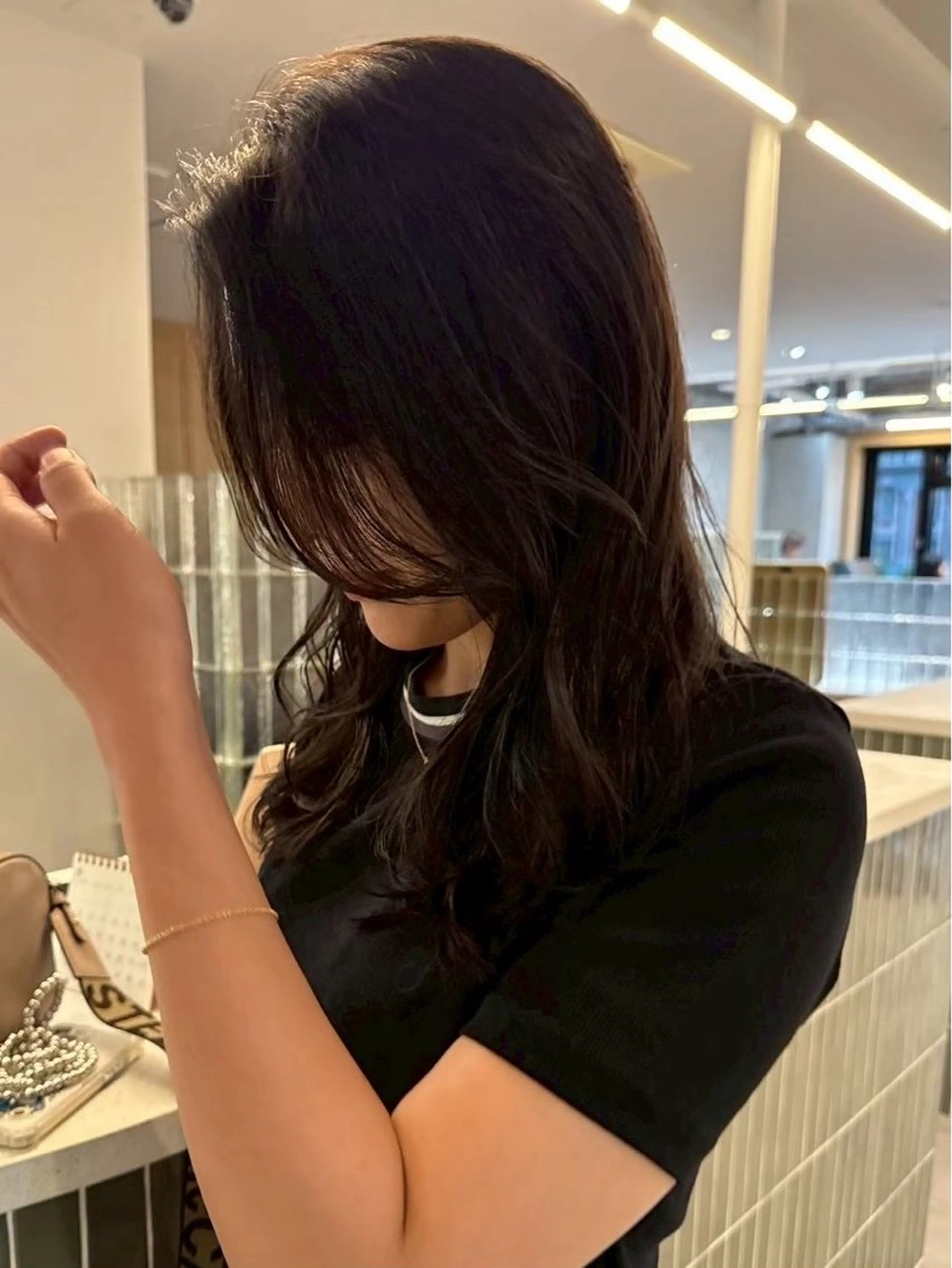 ロング 髪質改善 縮毛矯正 トリートメント ヘアカラー トリートメント nok所属・nok Osakaのヘアスタイル