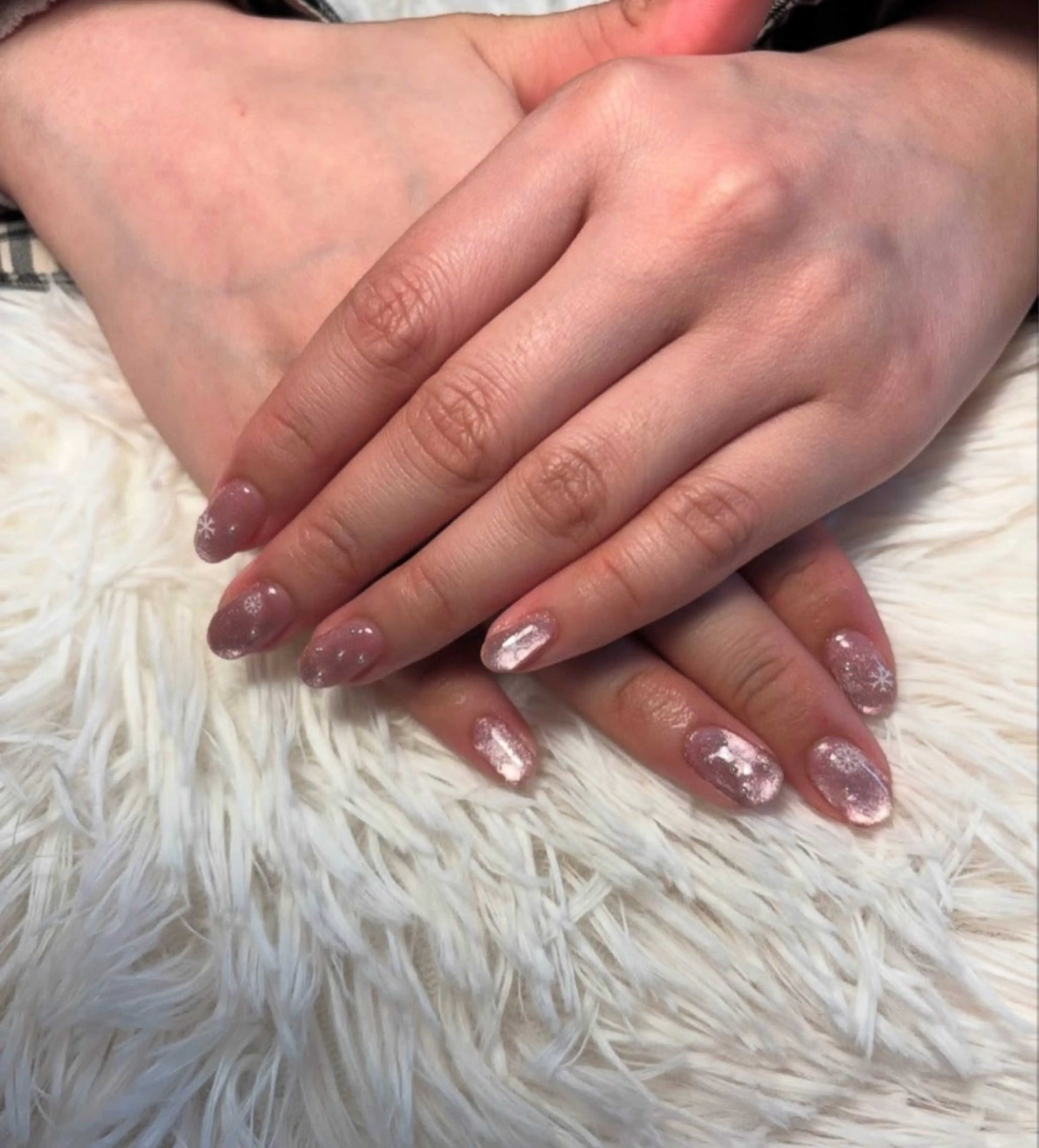 ネイル フラッシュネイル フットネイル フレンチネイル ジェルネイル ガラスフレンチ Nail salon Natulalのネイルデザイン