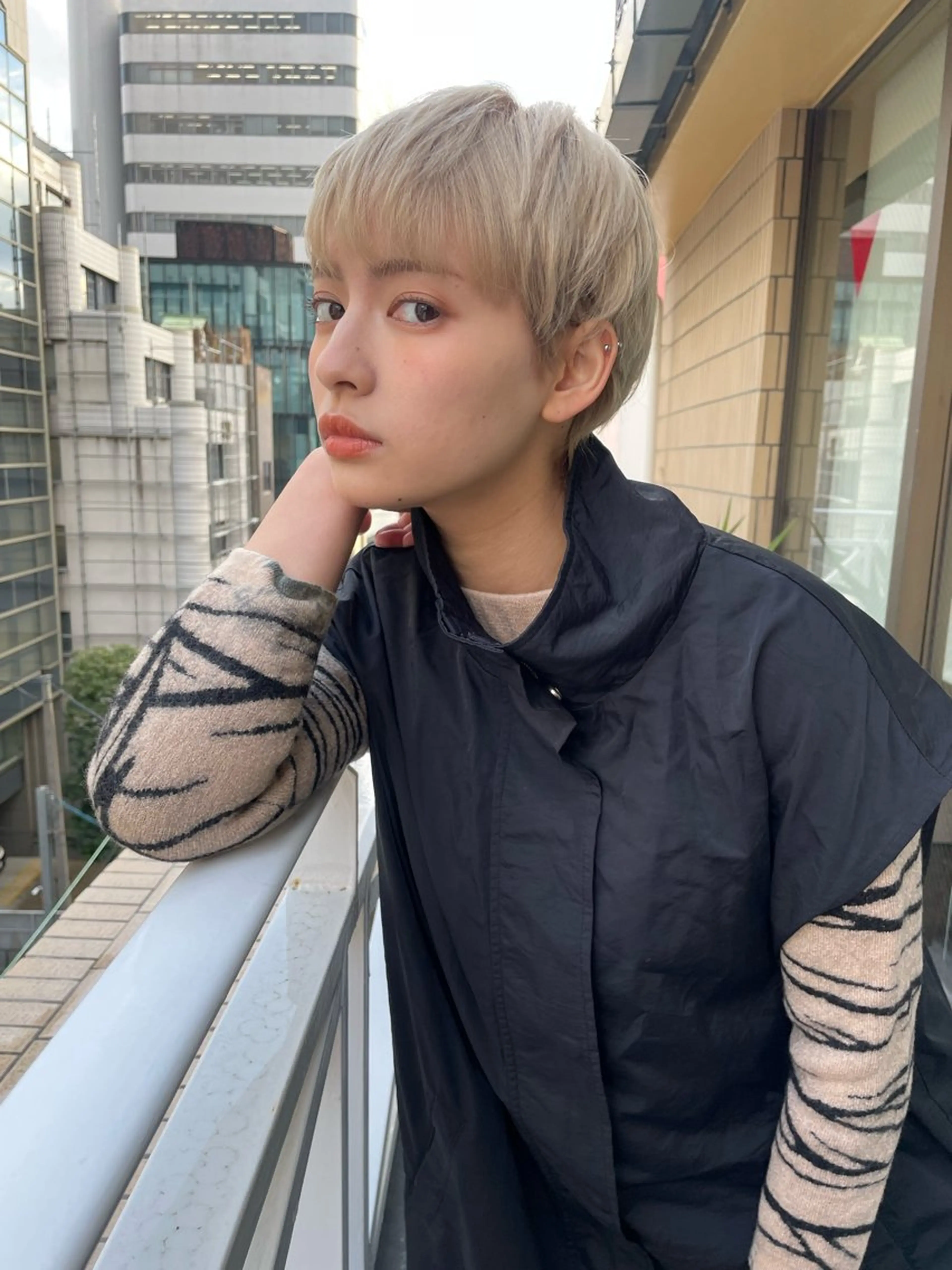 ショート カラー カット ヘアカラー トリートメント ショート/ボブ/ 心斎橋/宮脇美奈のヘアスタイル