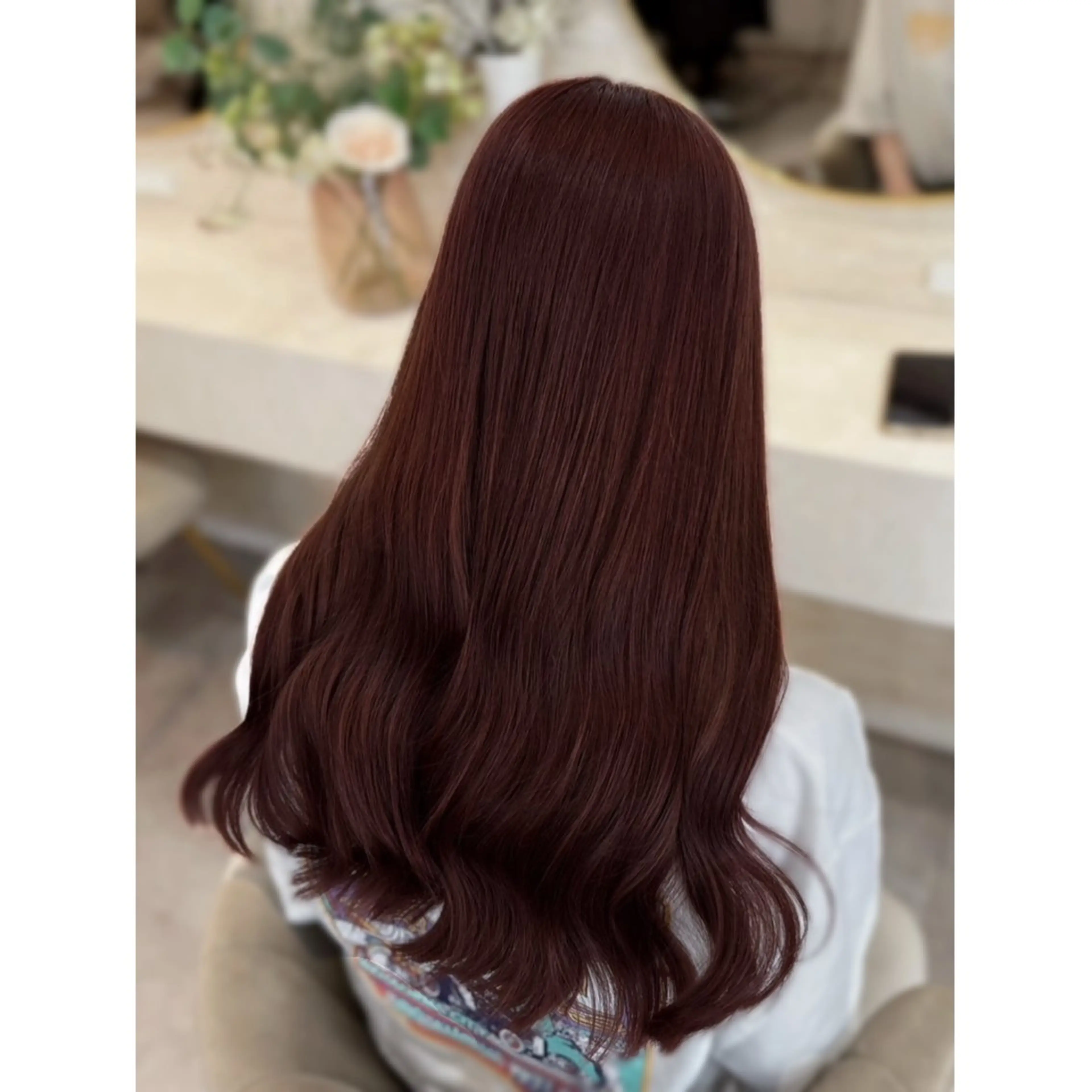 ロング カラー レッドカラー ブリーチ 💕カット 💕みゆう💕大宮のヘアスタイル