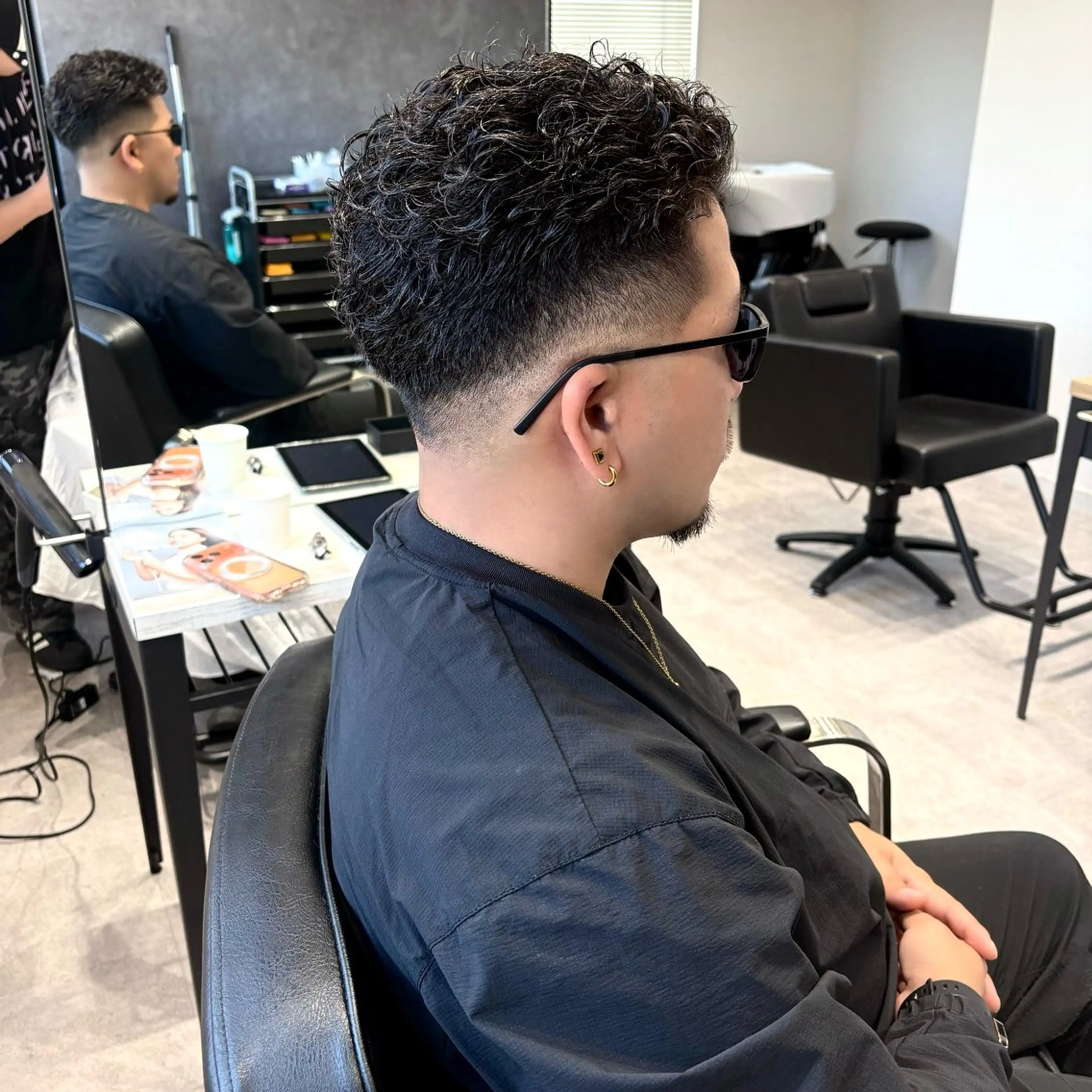 ショート パーマ メンズ メンズパーマ カット パーマ 浜松/メンズサロン/ Yuna🐈‍⬛🫧のヘアスタイル