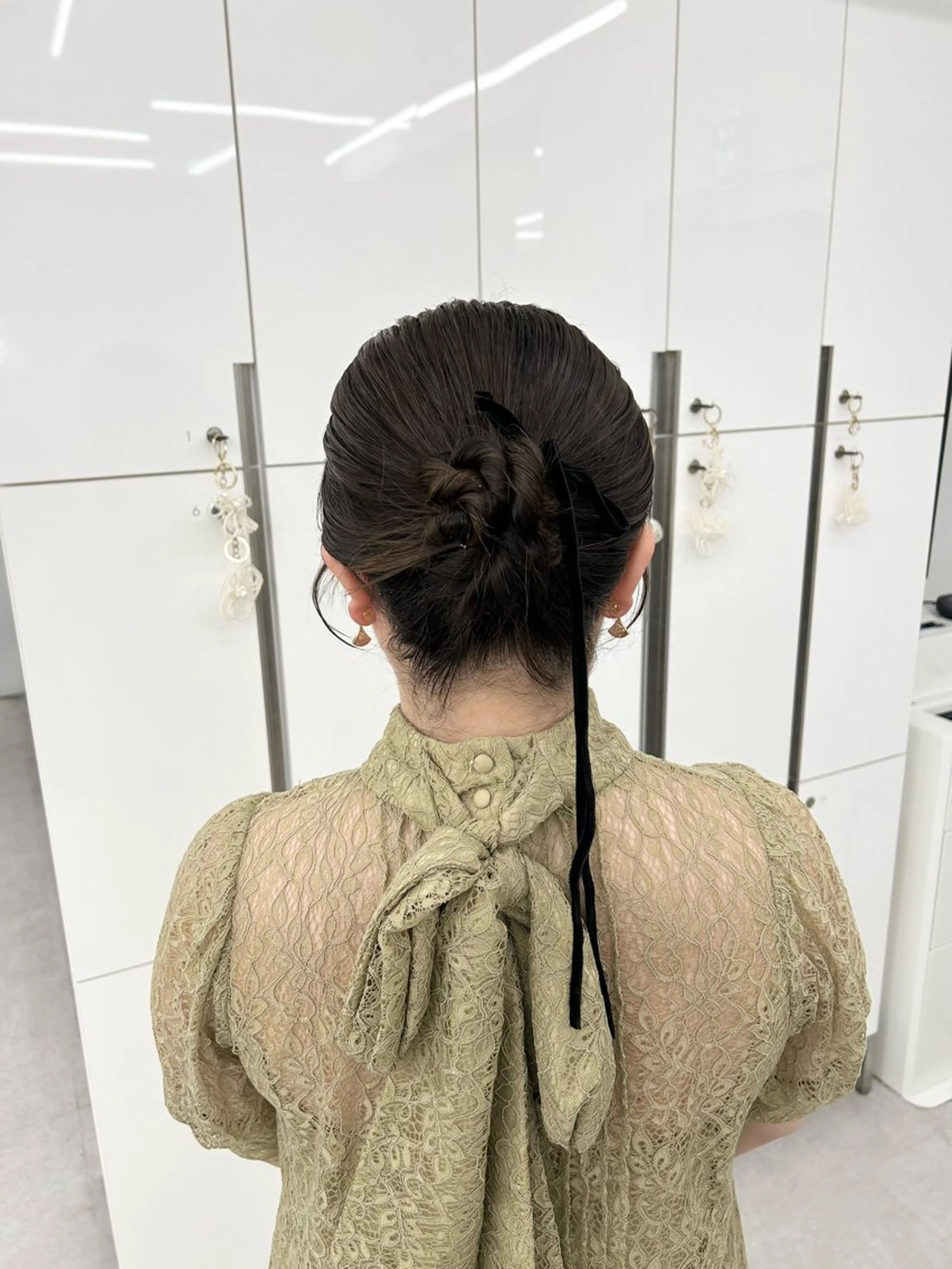 ミディアム ボブ ヘアセット 韓国ヘア/顔周り ヘアセット/加藤優里のヘアスタイル