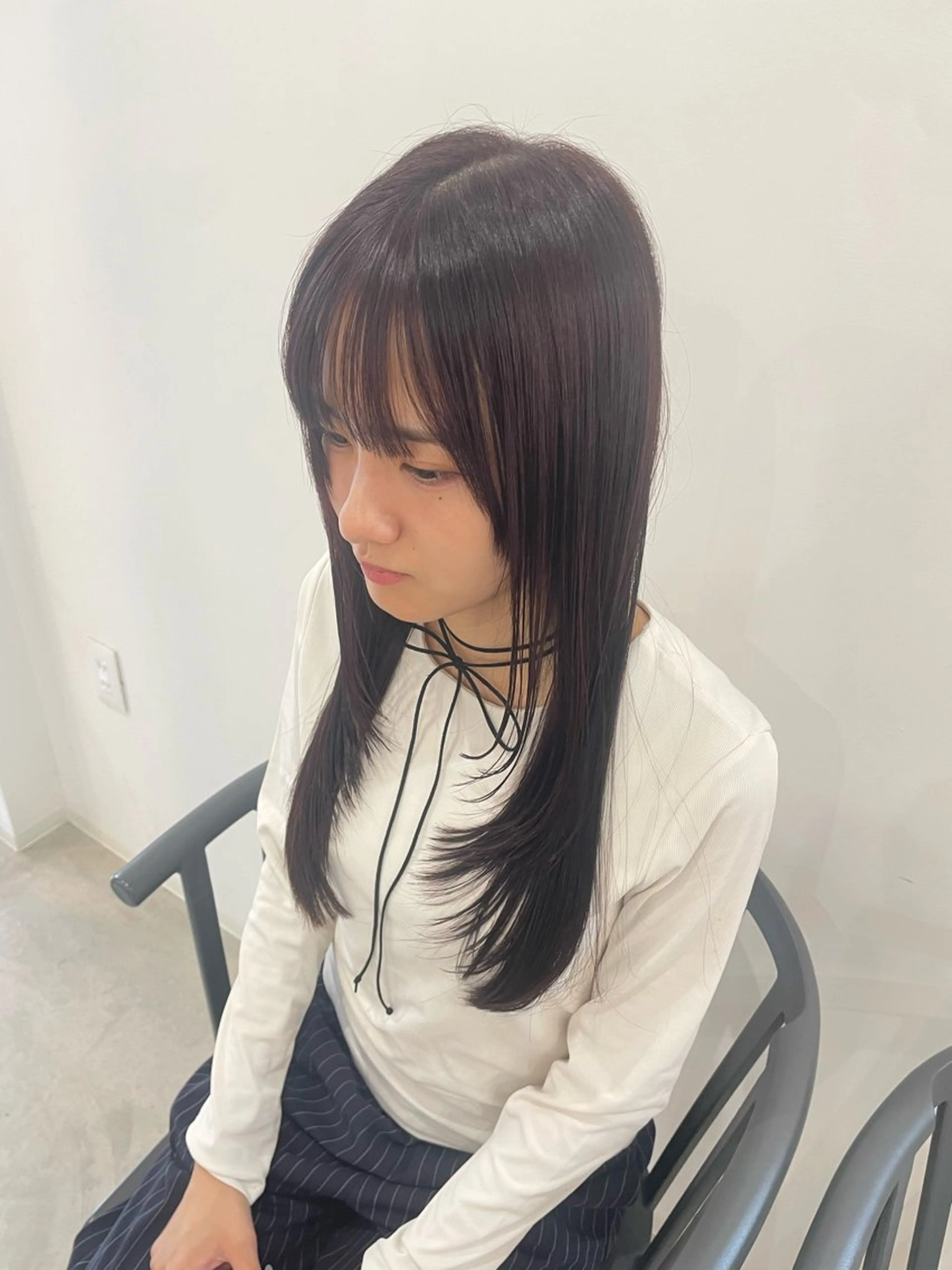 ロング レイヤーカット カット ヘアカラー HUE所属・西能 心音のヘアスタイル