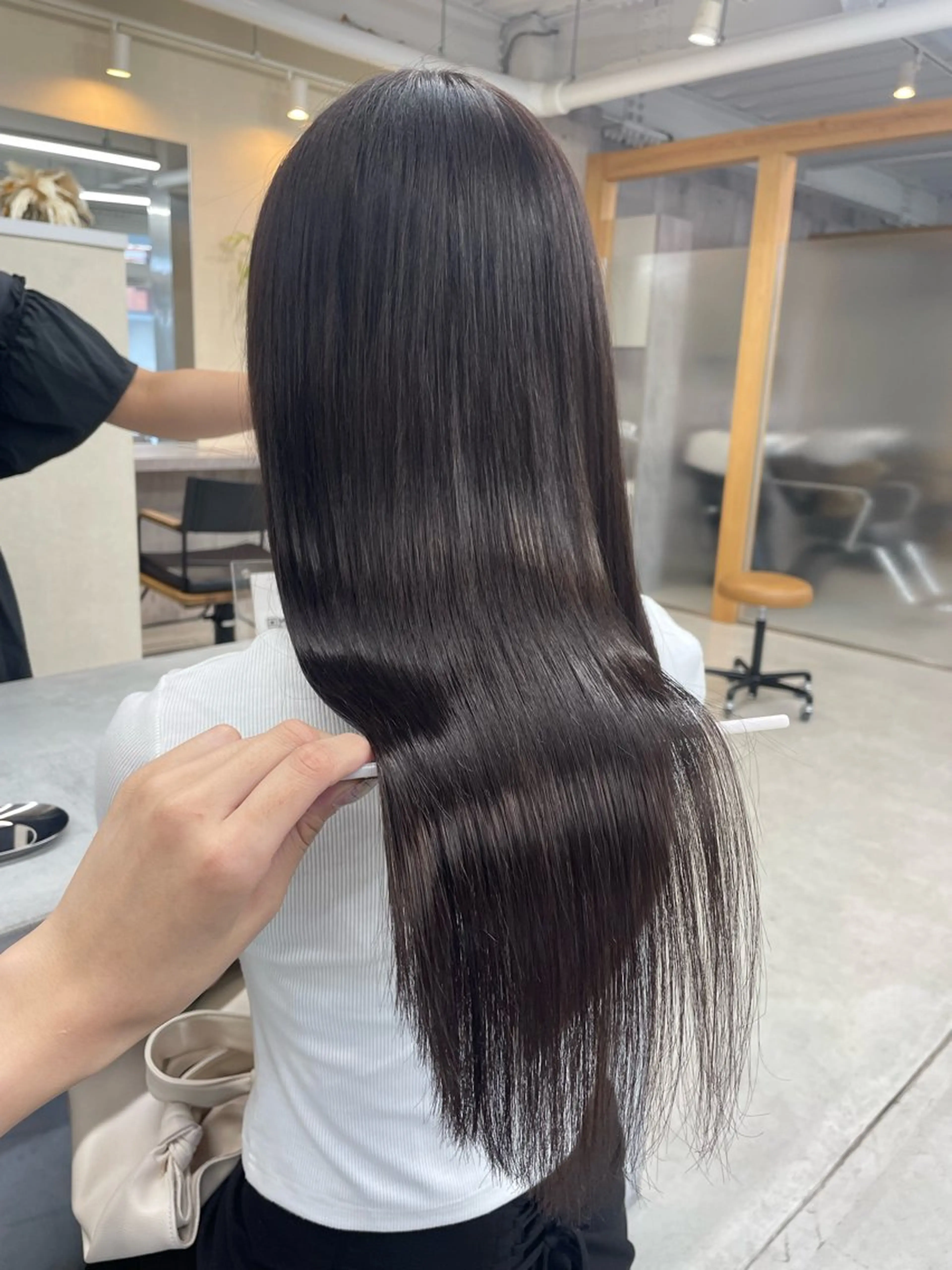 ロング カラー ブラウンカラー ショコラブラウン 錦 茉李 @lm.mari03のヘアスタイル