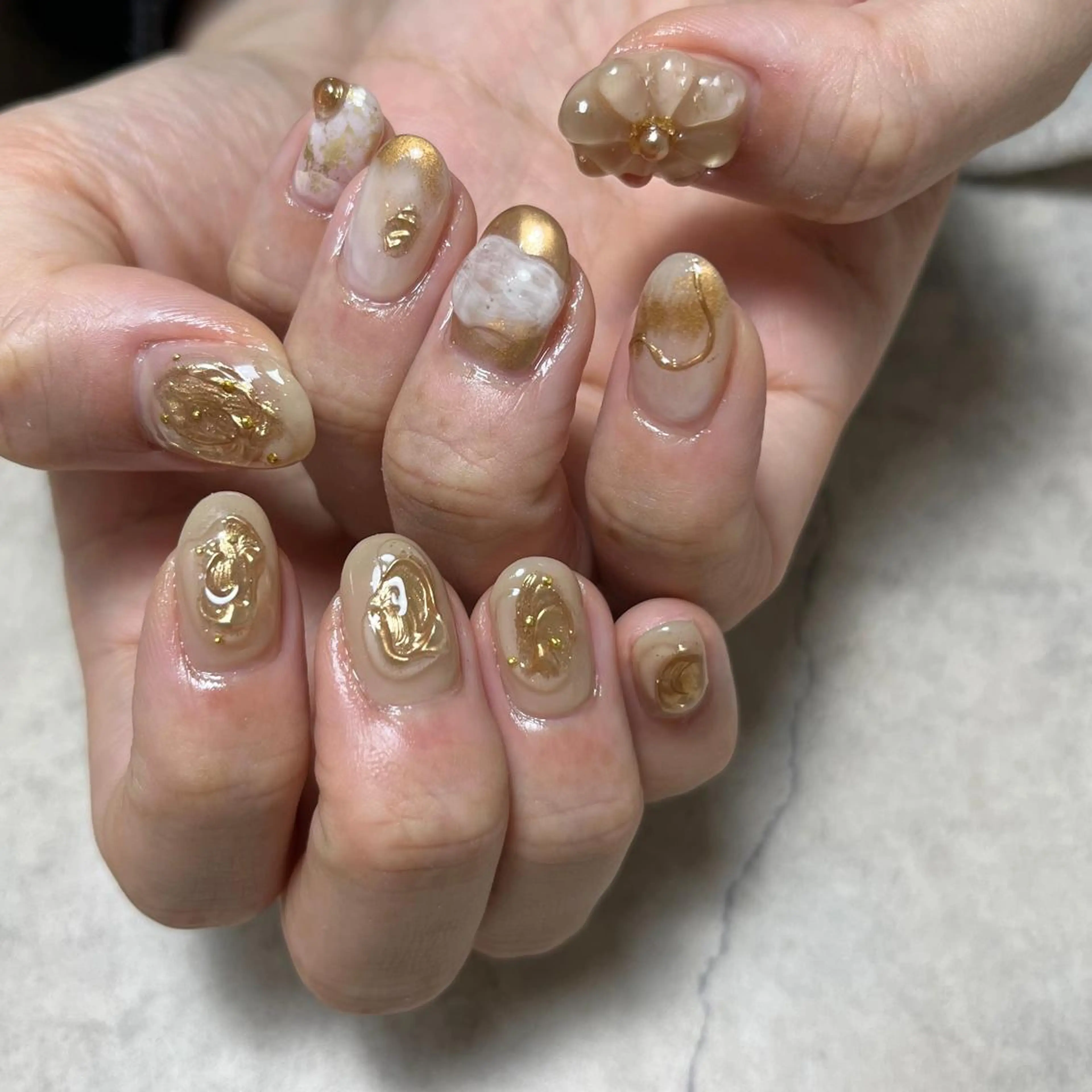 ネイル 持ち込み ハンドネイル nail salon O (en)所属・vegh. nail／阿波座のネイルデザイン