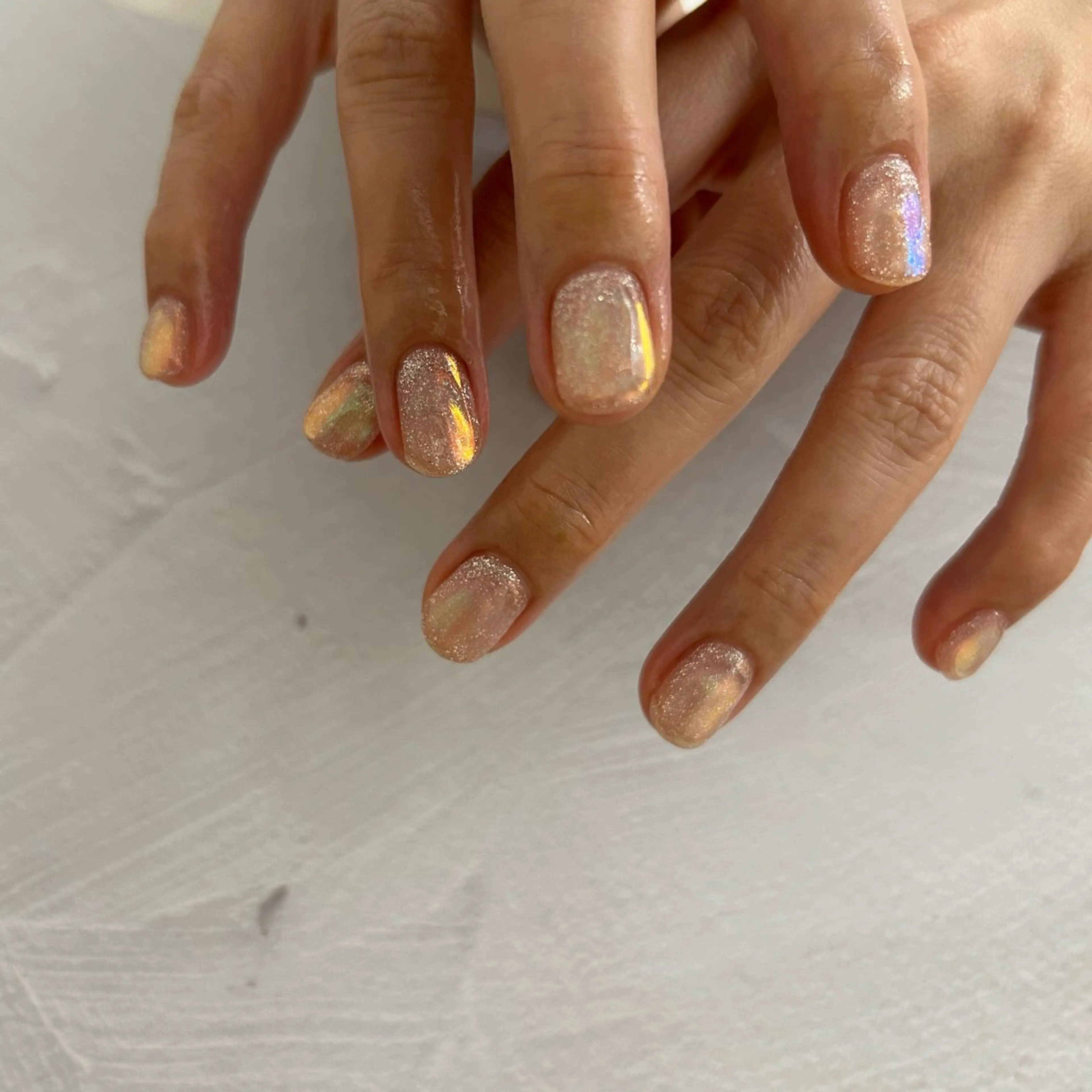 ネイル オーロラネイル マグネットネイル soa.Aika 自爪育成のネイルデザイン