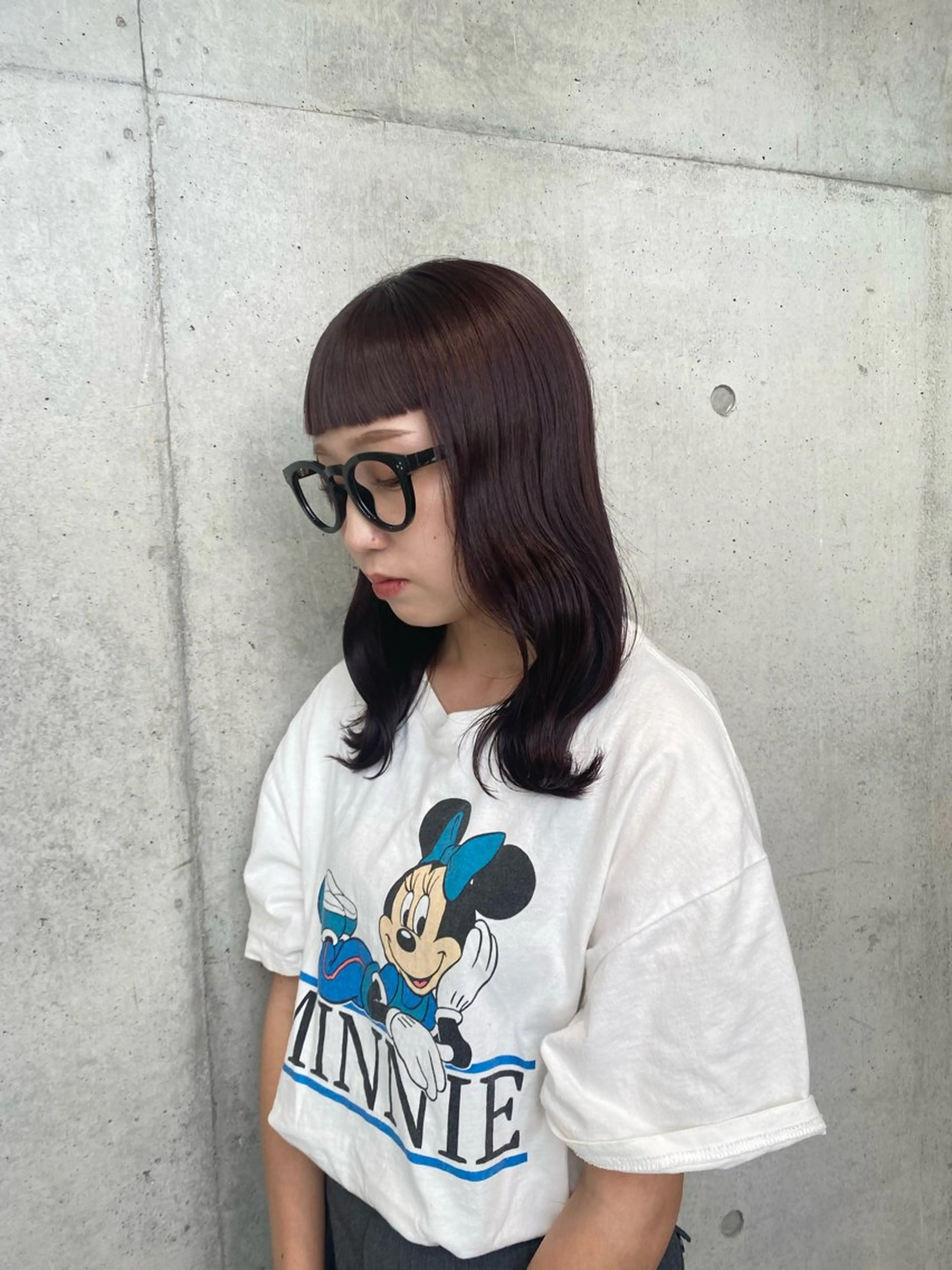 セミロング カラー ヘアアレンジ ヘアカラー トリートメント ボブ艶モテカラー🫧 カリンのヘアスタイル