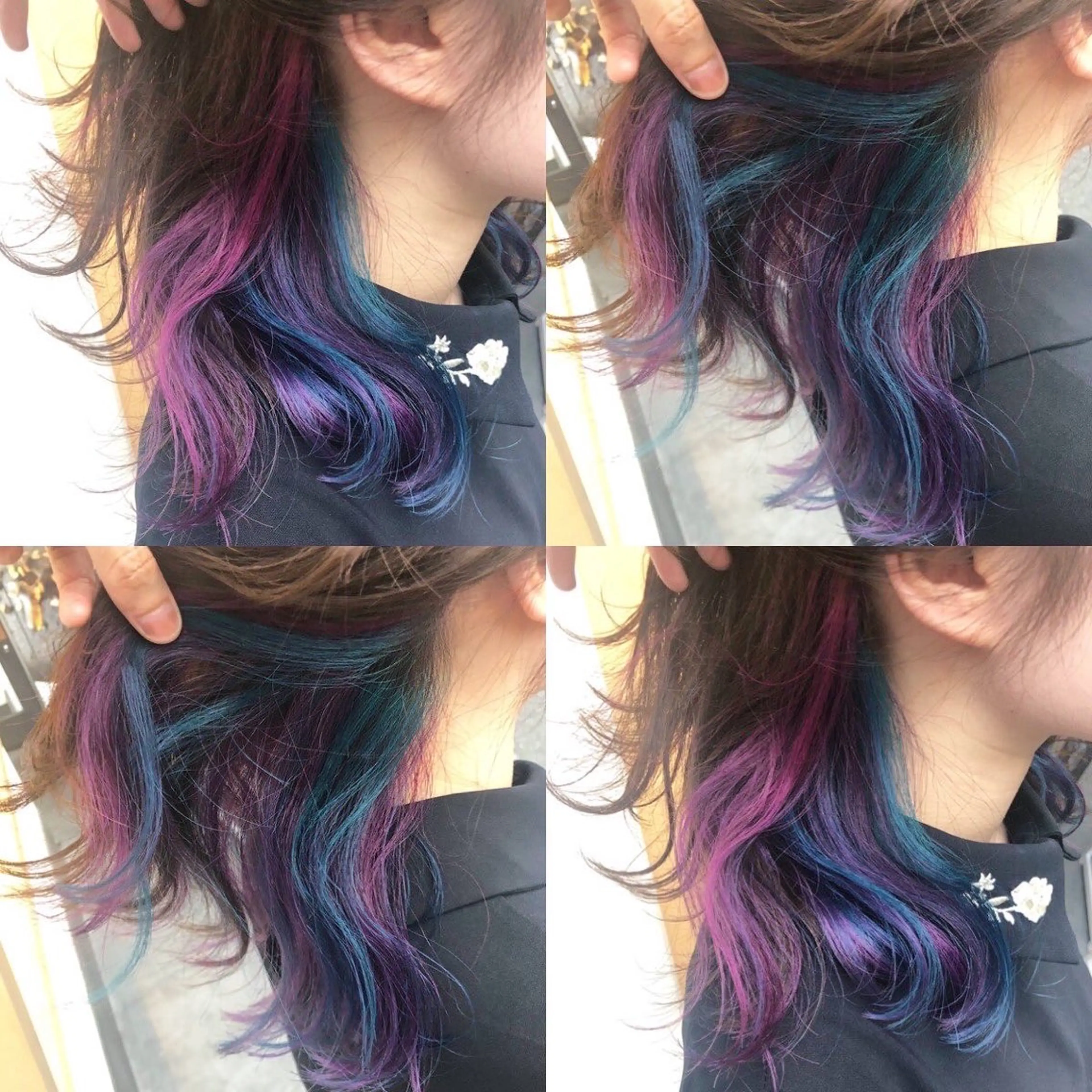 ミディアム カラー ブリーチ イヤリングカラー インナーカラー ユニコーンカラー カット ヘアカラー トリートメント 原宿サロン代表 デザインカラー伊藤卓のヘアスタイル