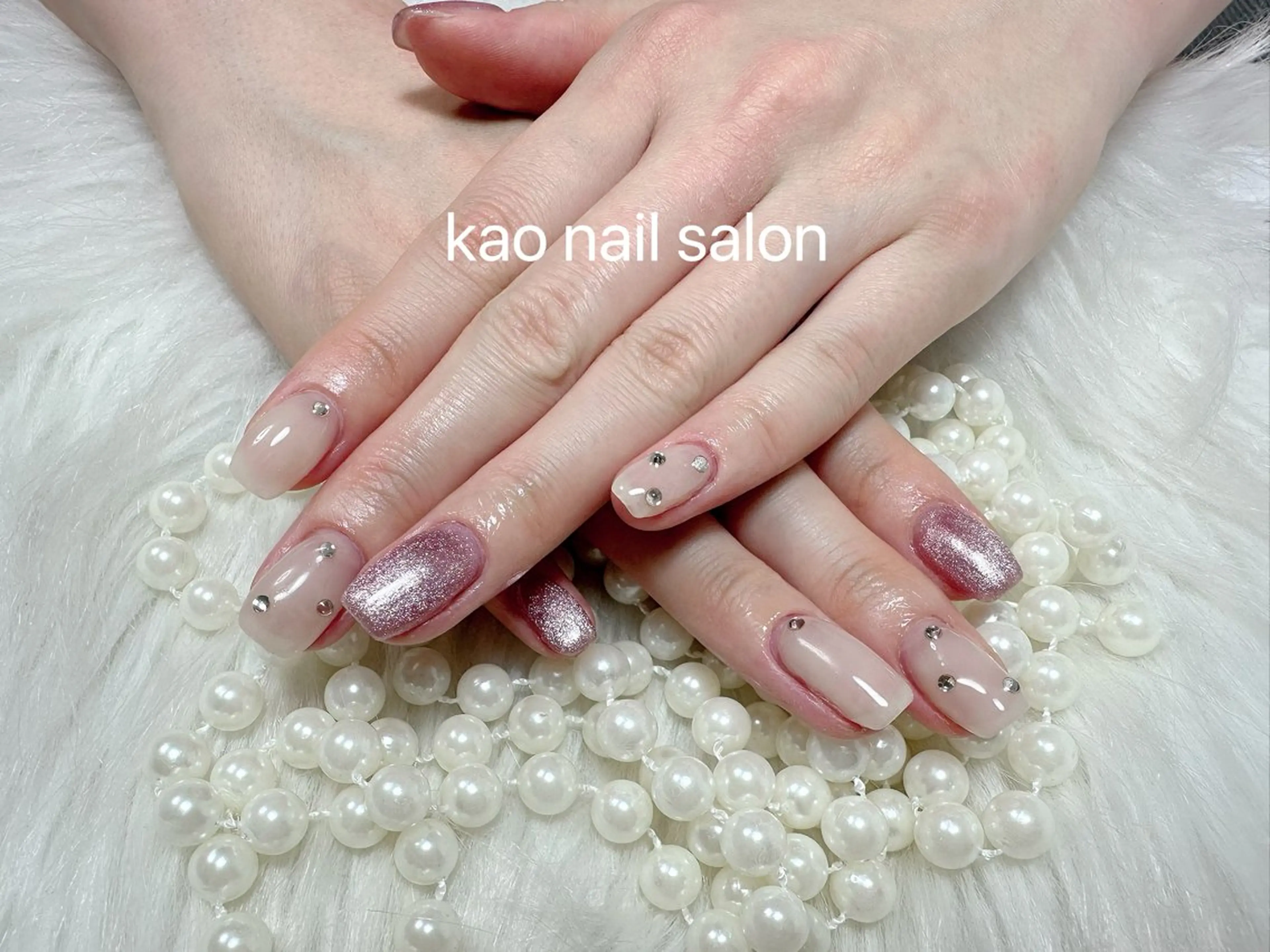 ネイル ジェルネイル パラジェル ハンドネイル kao nail マグネット/長さだしのネイルデザイン