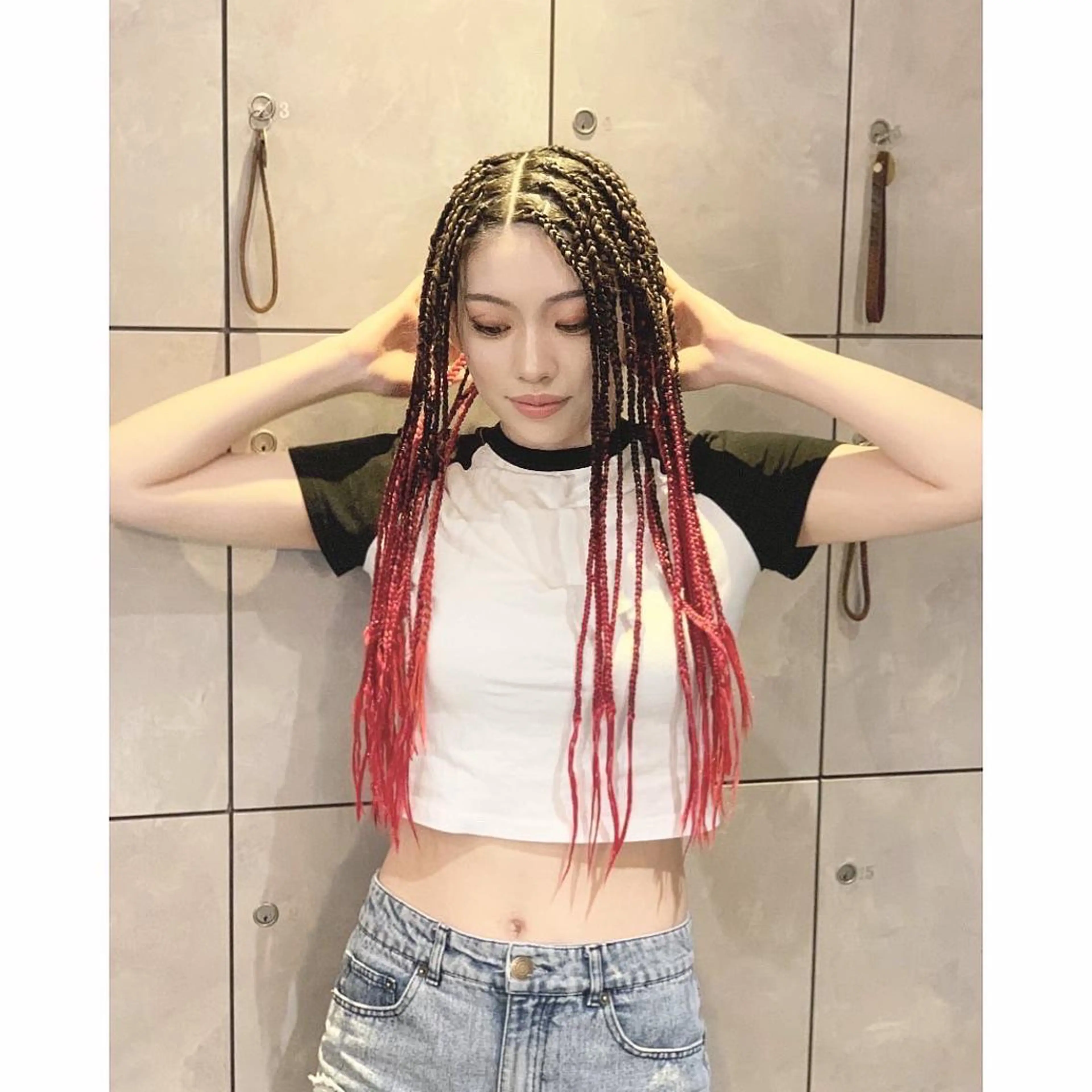 ロング カラー パーマ ヘアアレンジ メンズ キッズ 子どものヘアアレンジ エクステ ヘアセット BRAIDS💎愛子 大人ハイライト💎のヘアスタイル