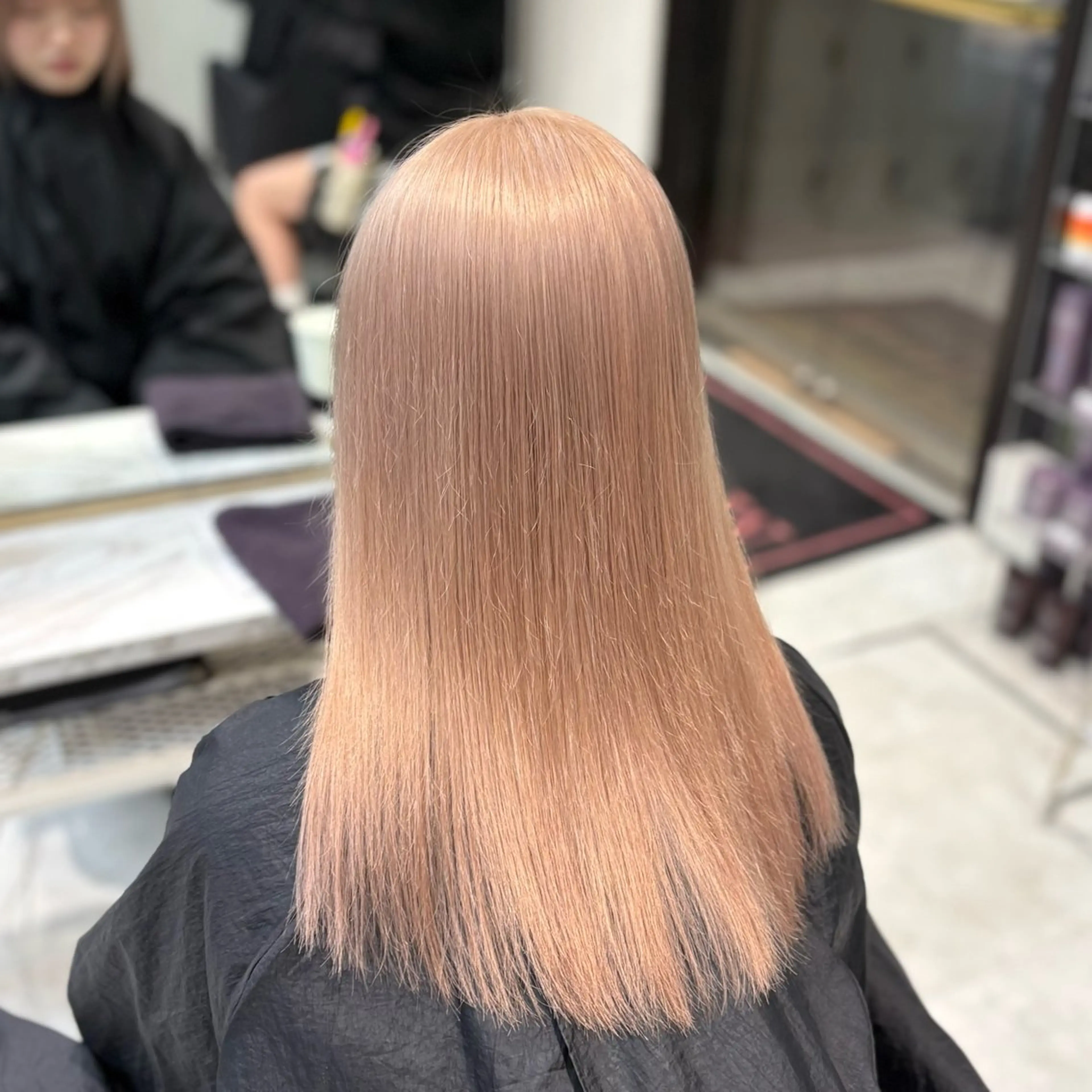 ロング カラー ブリーチ ヘアカラー トリートメント ヘアセット 色落ち綺麗🩰ハイ トーン🎀RINKAのヘアスタイル