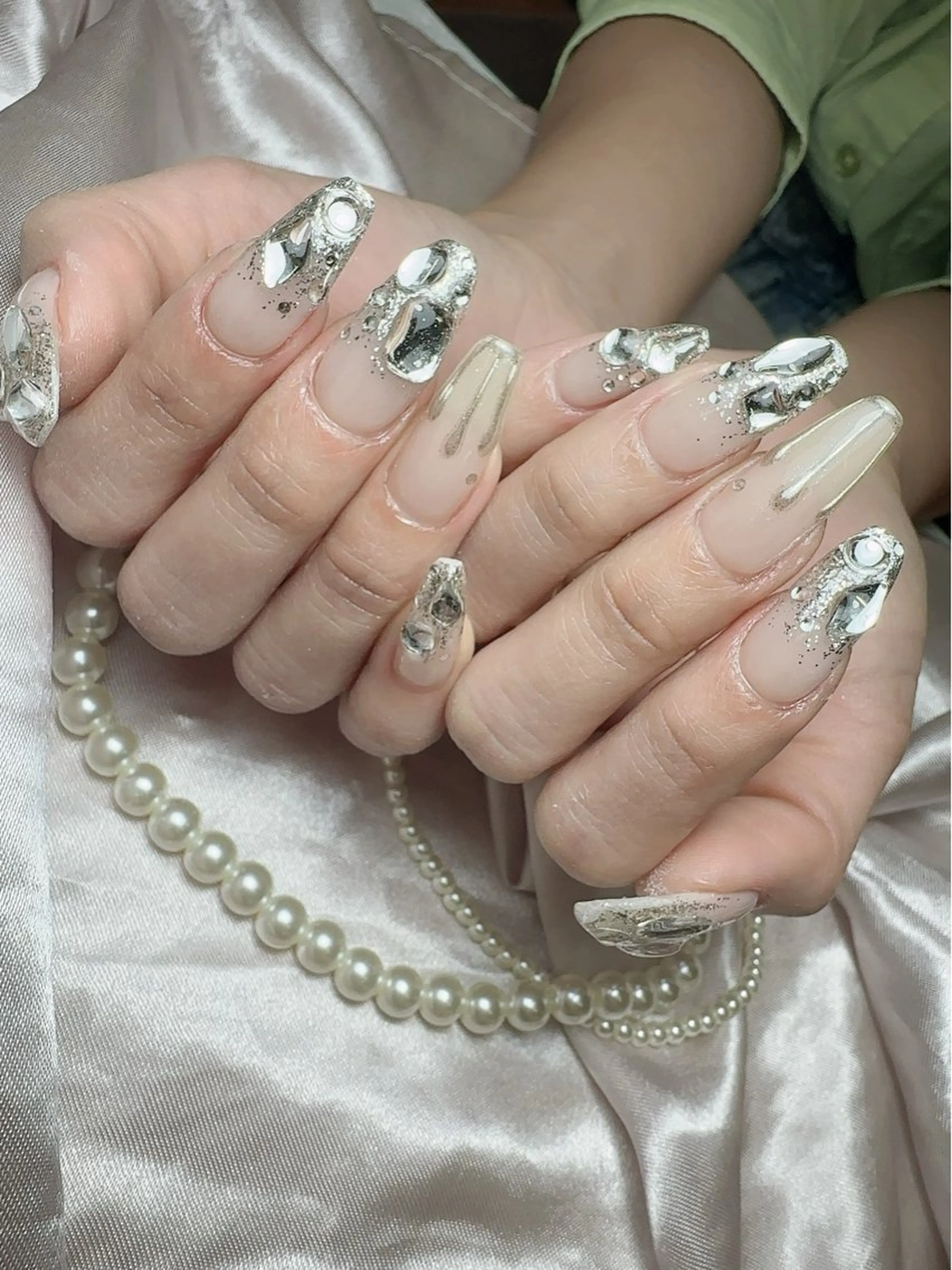 ネイル アートネイル 入学式 ハート マグネットネイル 持ち込み ハンドネイル nail salon    Mimiy..所属・Nailsalon Mimiy..♡のネイルデザイン