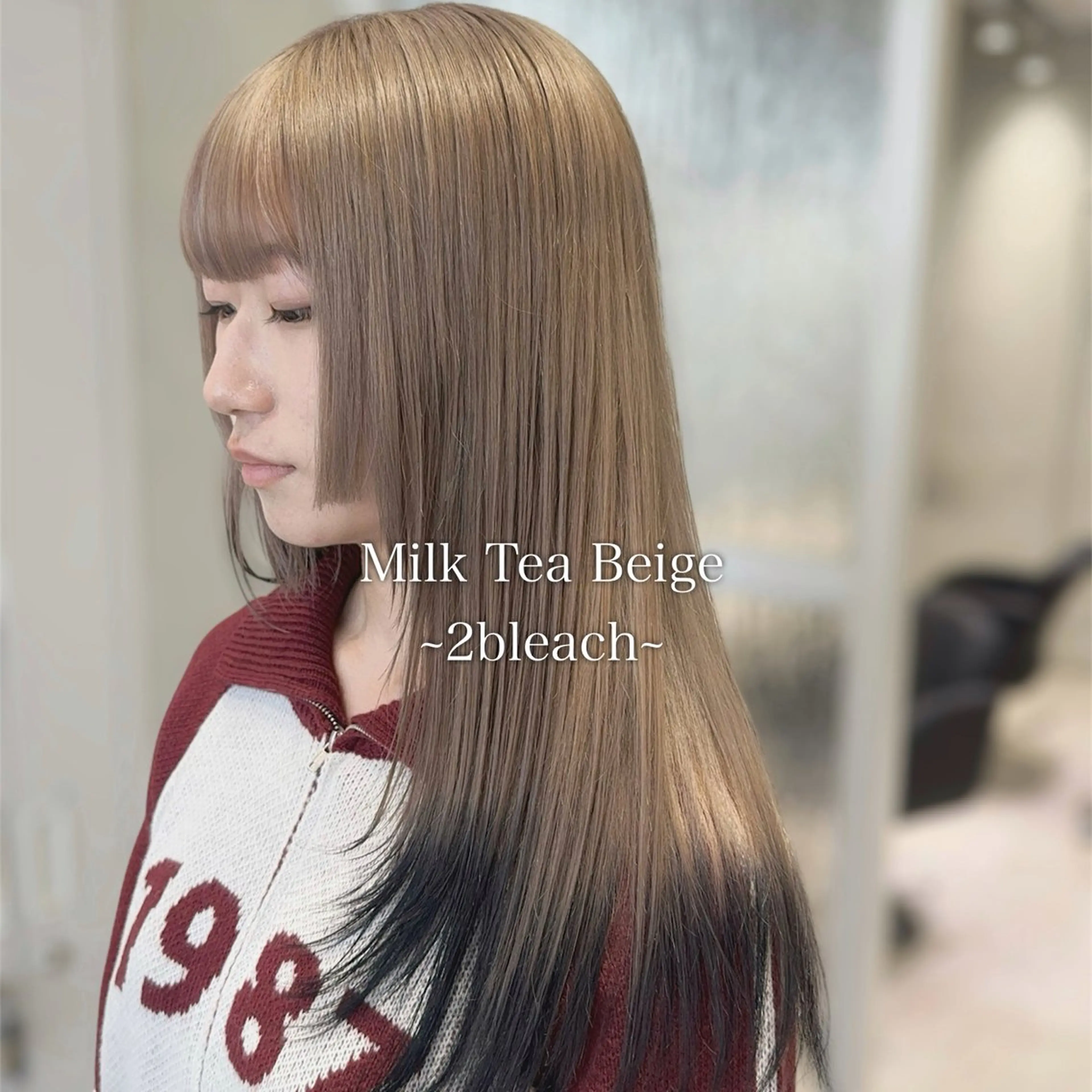 セミロング カラー THESALONS所属・🤍ブリーチカラー /寄田龍樹🤍のヘアスタイル