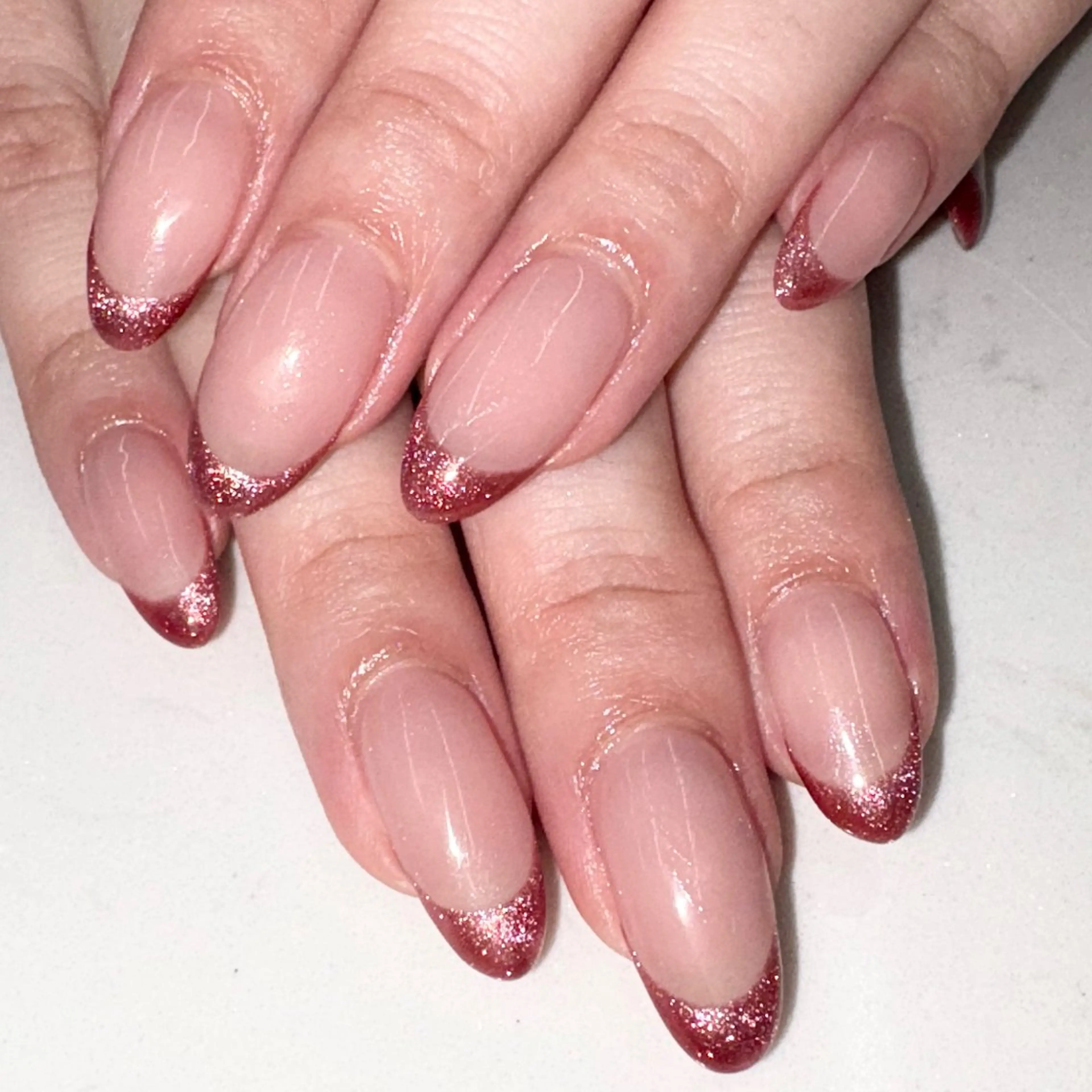 ネイル フレンチネイル マグネットネイル マグネットフレンチ ハンドネイル fofo nail所属・Mint ミントのネイルデザイン