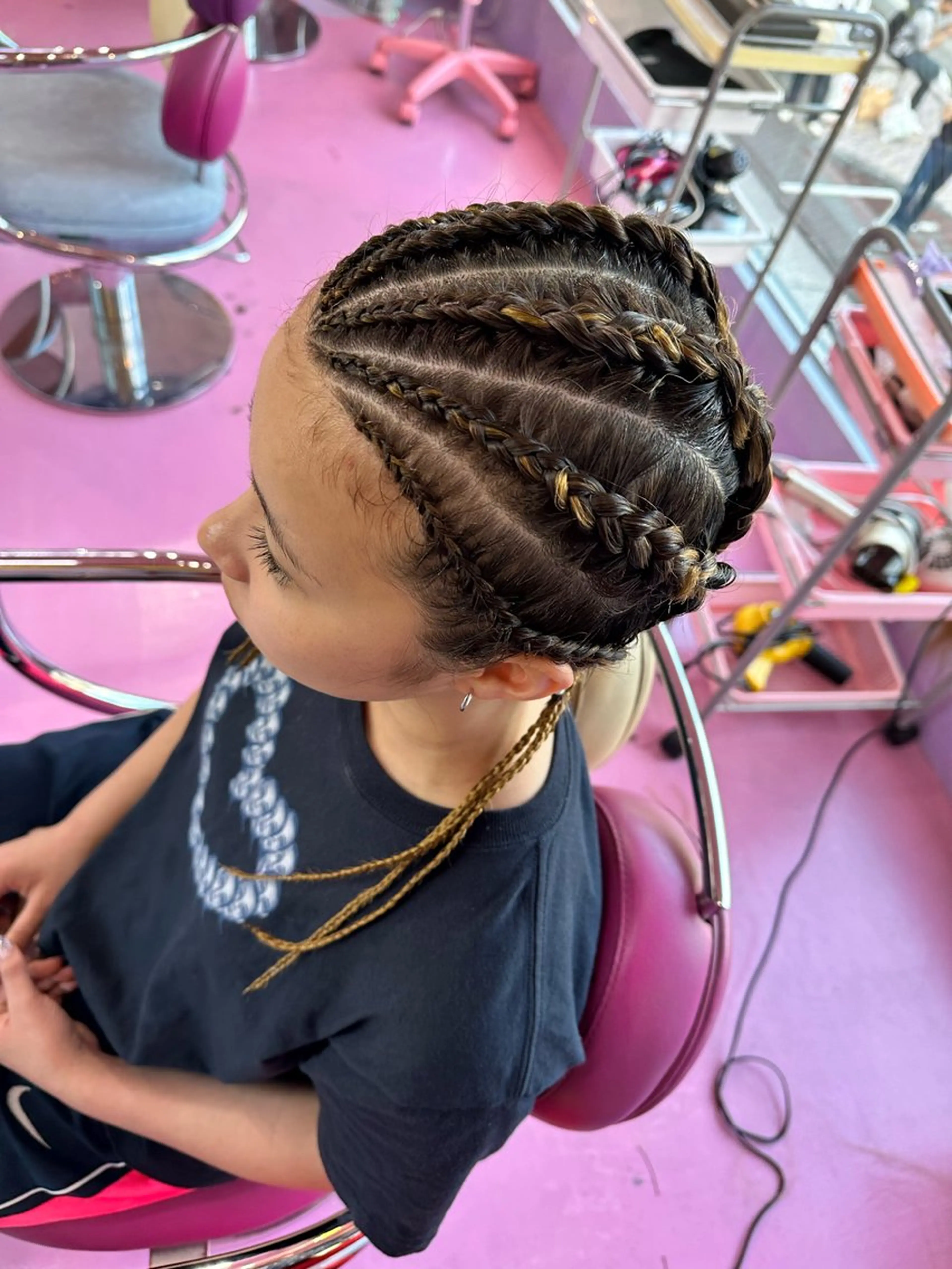 ミディアム ヘアアレンジ Hair salon TOMMY所属・♮やっしー♮ 🌈派手髪🌈のヘアスタイル