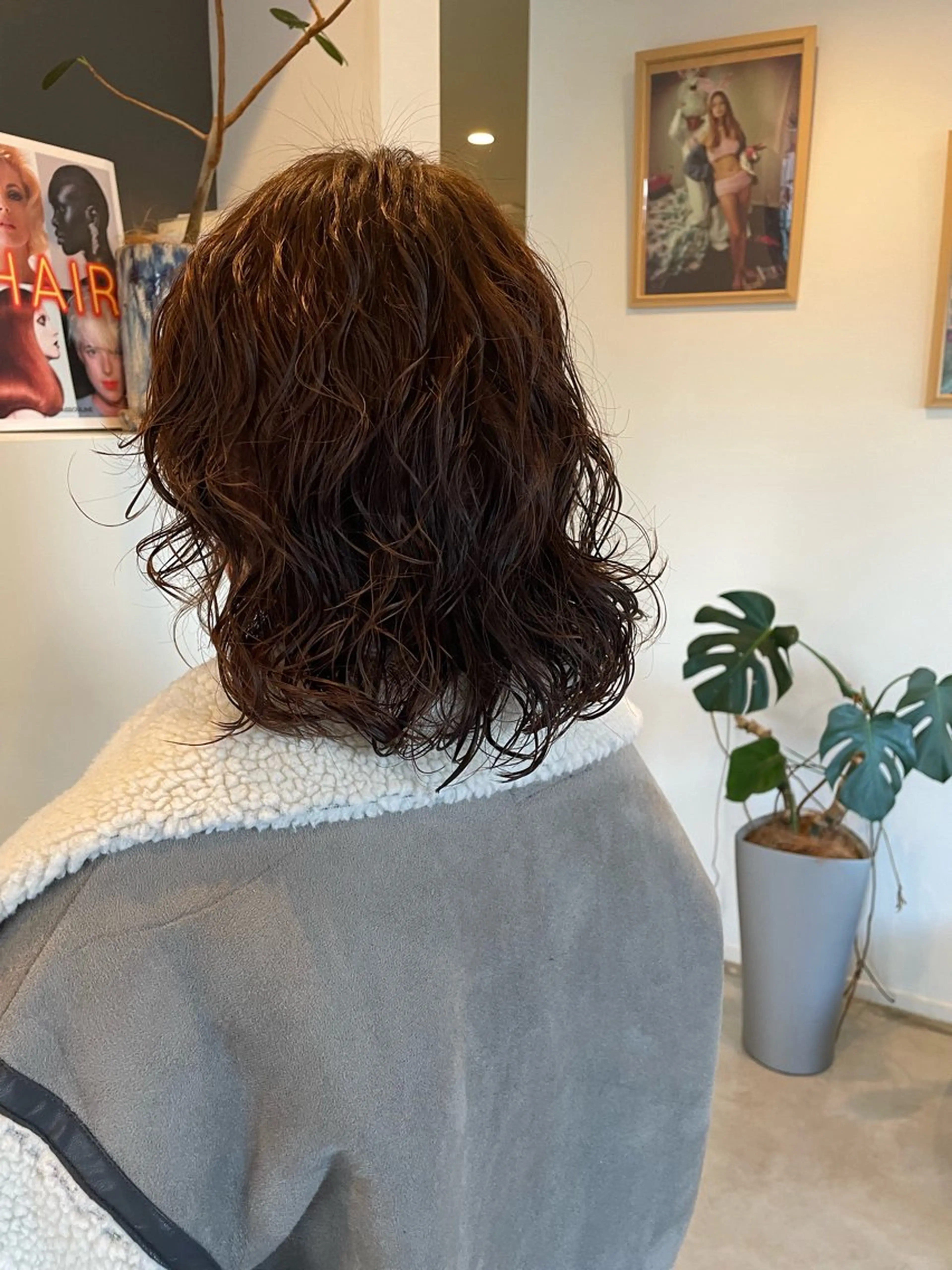 ミディアム ミディアムパーマ カット パーマ 藤村 翔充のヘアスタイル