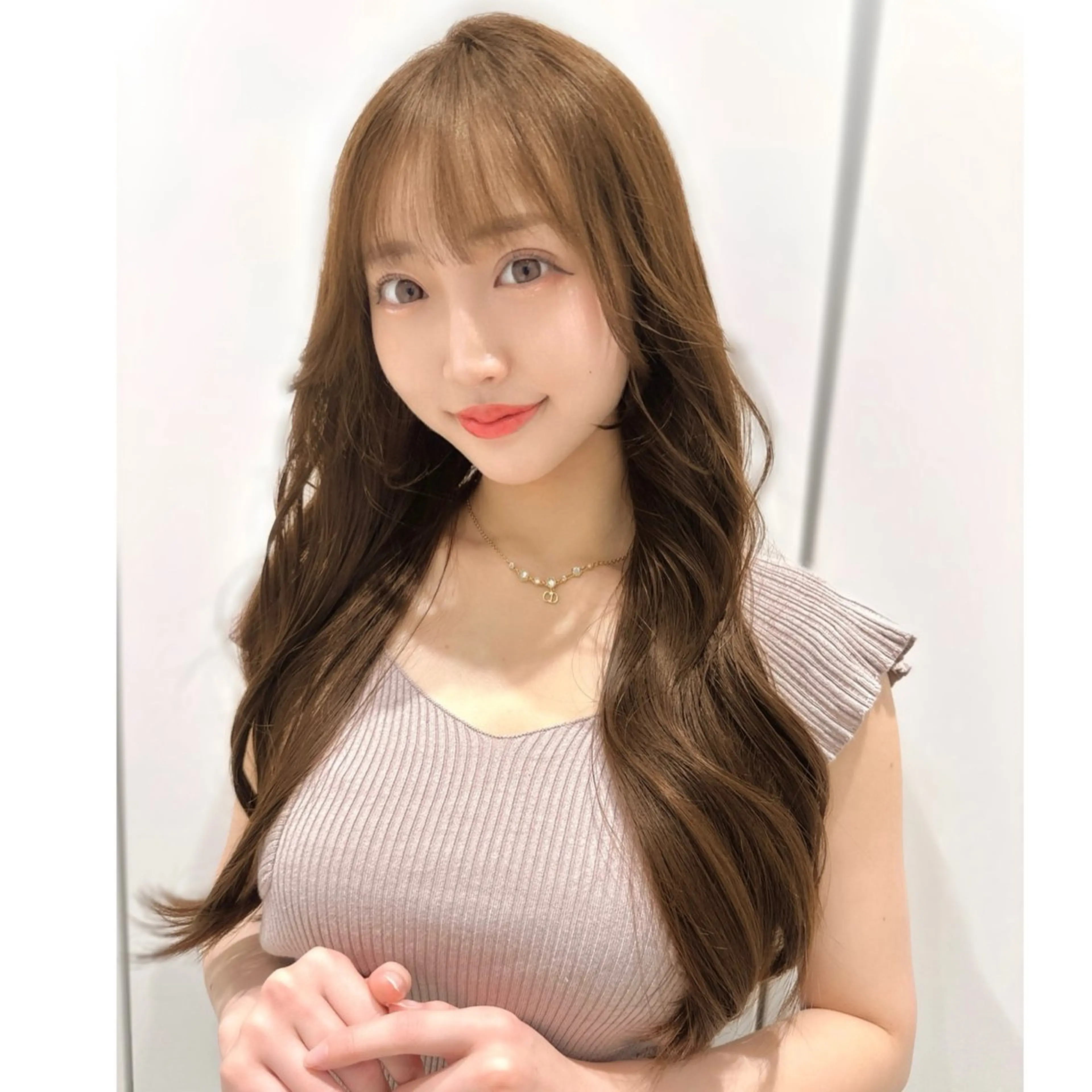 ロング カラー ブリーチ ブラウンカラー 透明感カラー ブリーチなしカラー 森 隆秀/韓国ヘアのヘアスタイル