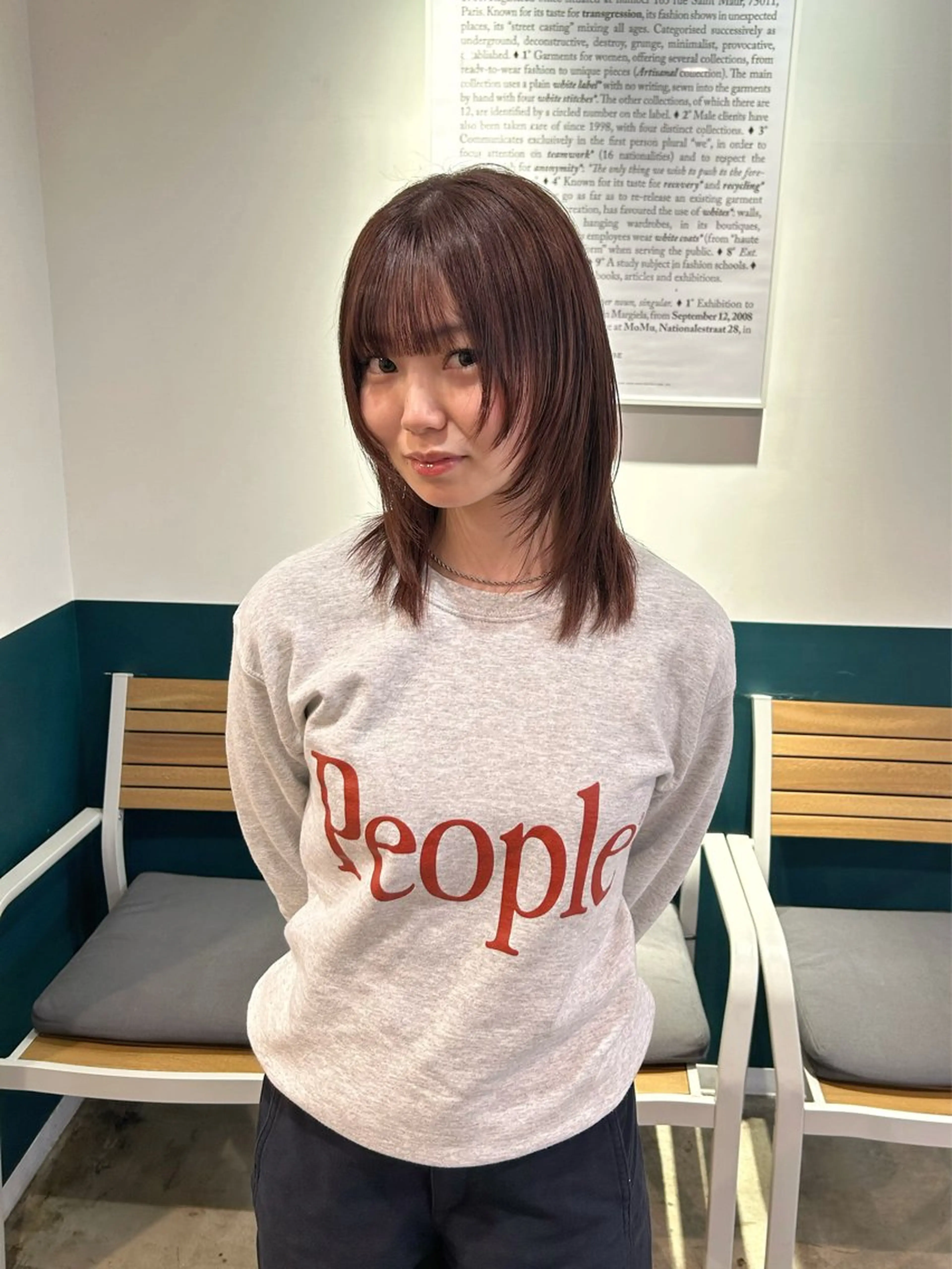 ミディアム カラー ハッシュカット カット ヘアカラー カラーリスト菅野 竜矢🌈のヘアスタイル