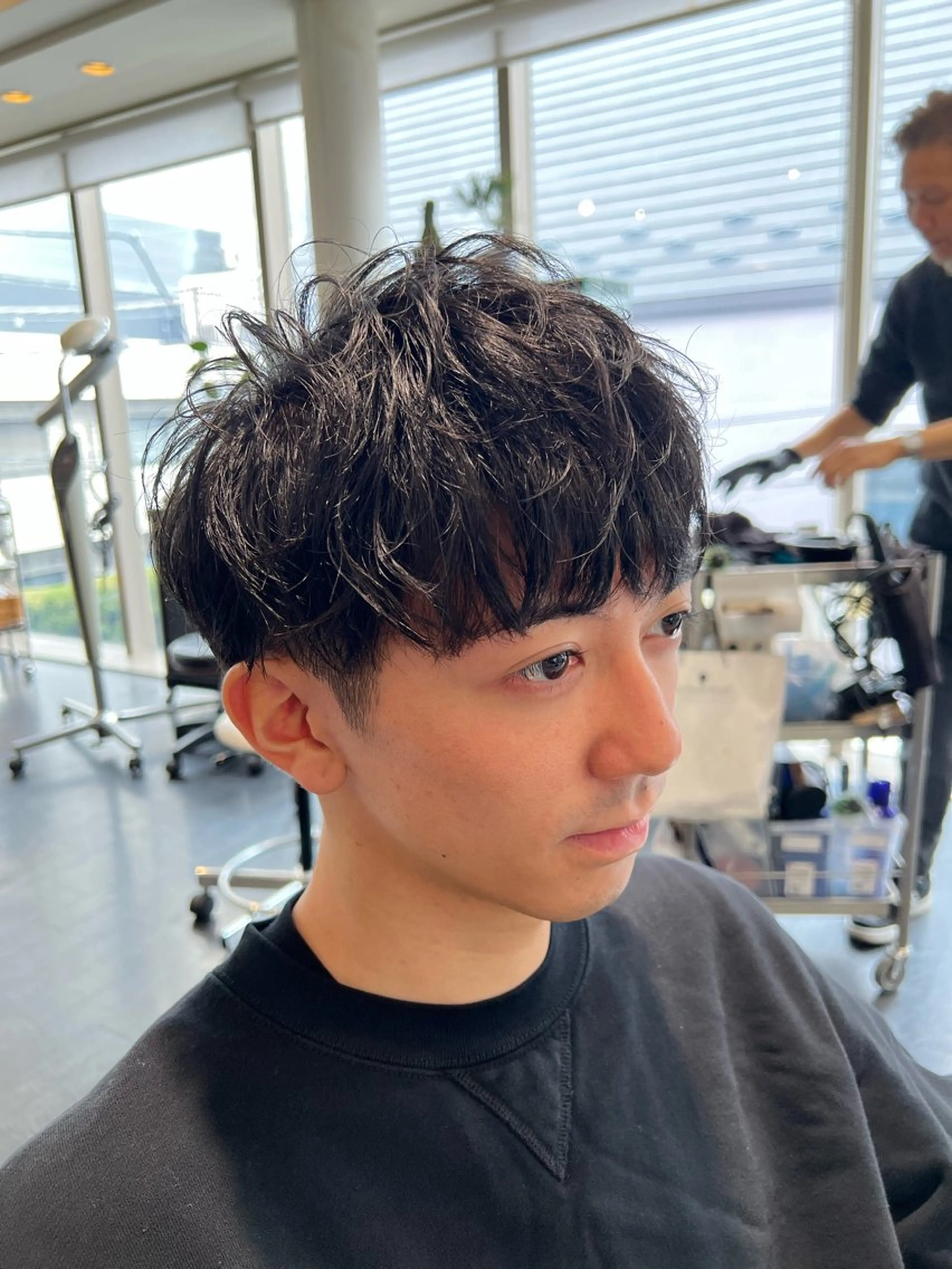 ショート メンズ マッシュ カット 【髪質改善/縮毛矯正 /カラー】ホサカのヘアスタイル