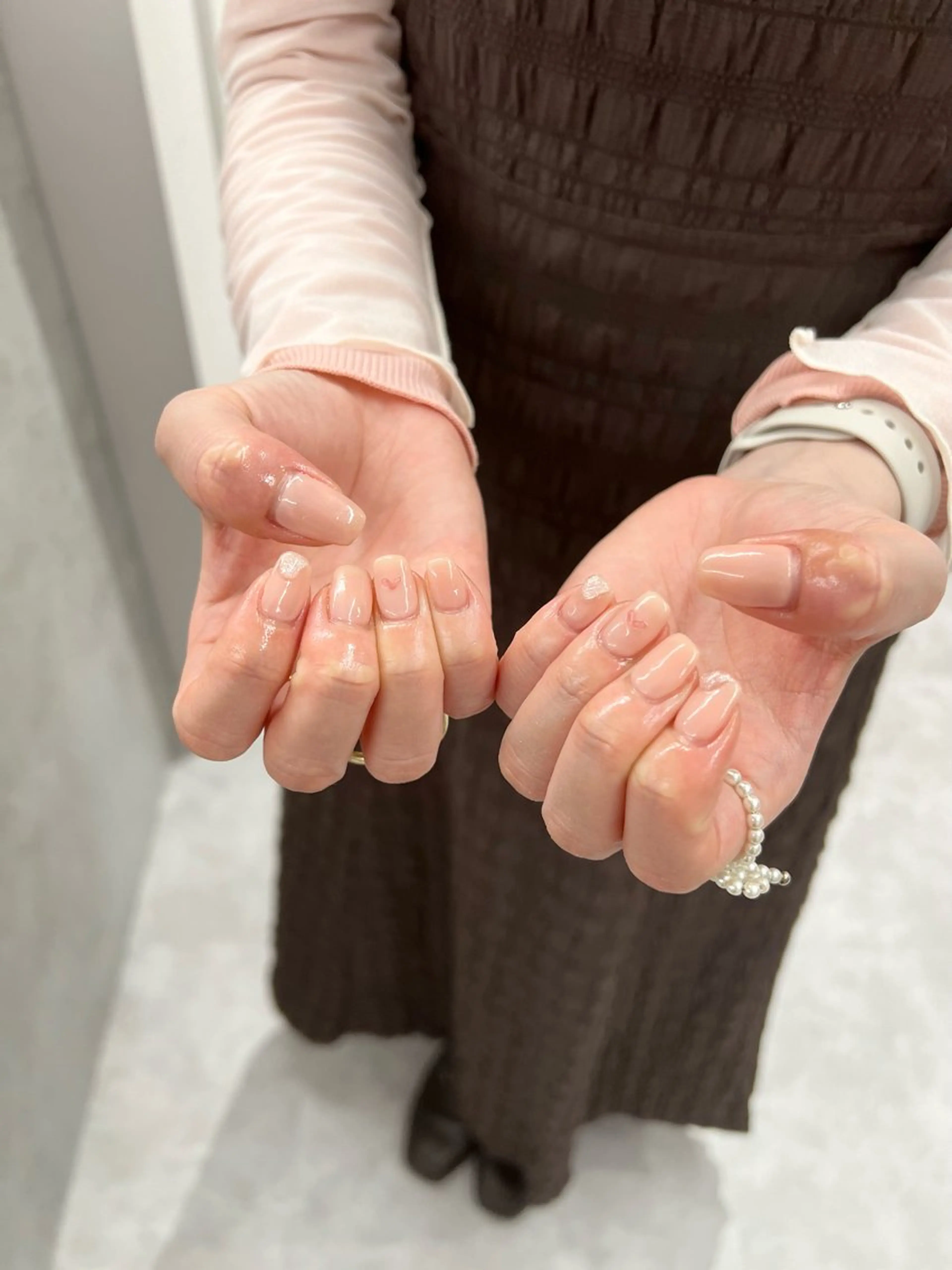 ネイル オーロラネイル ジェルネイル ニュアンスネイル パラジェル ぷっくりネイル ハンドネイル ハンドケア Bana_ Nailのその他イメージ