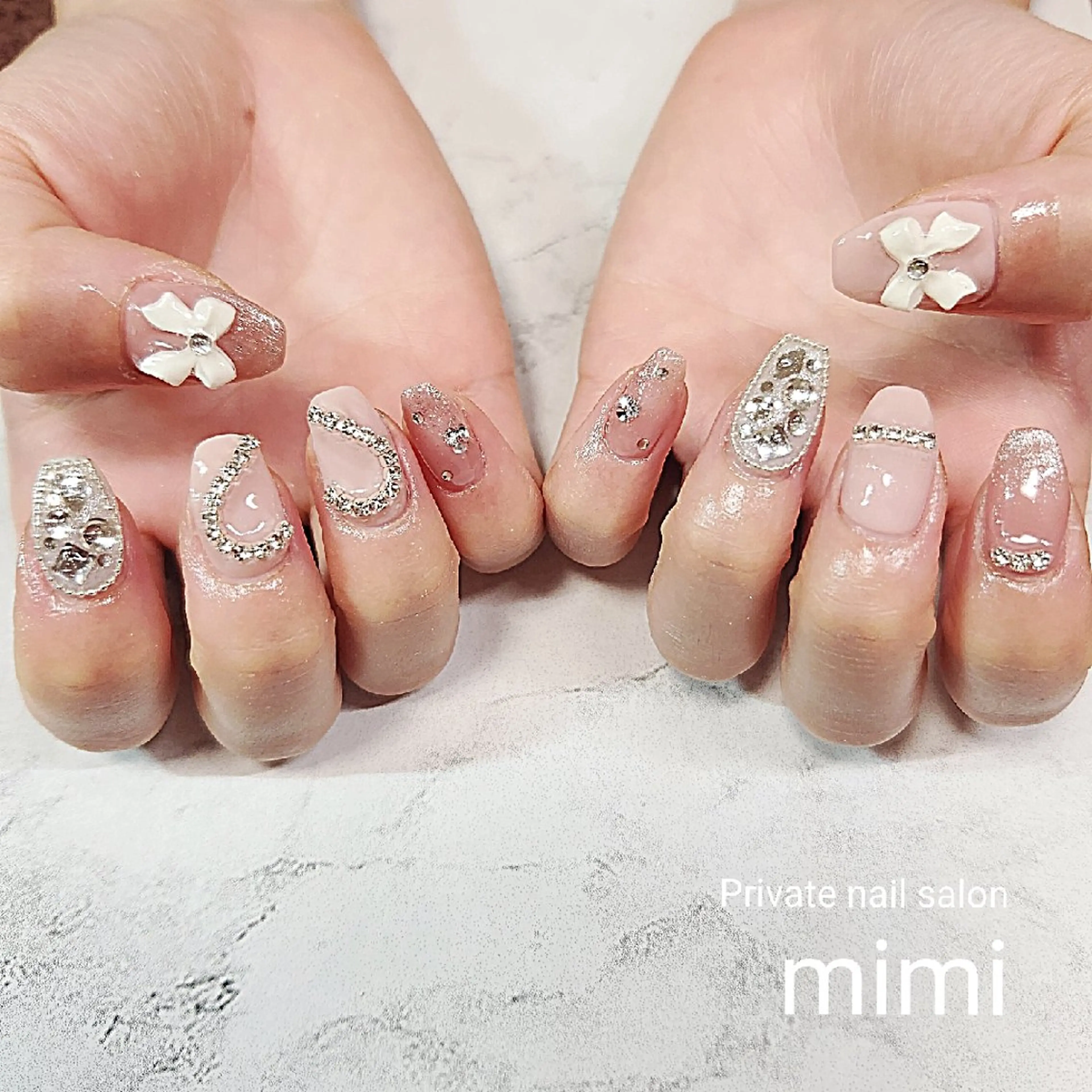 ネイル キラキラネイル 韓国ネイル ハンドネイル 博多ネイル ｍｉｍｉのネイルデザイン