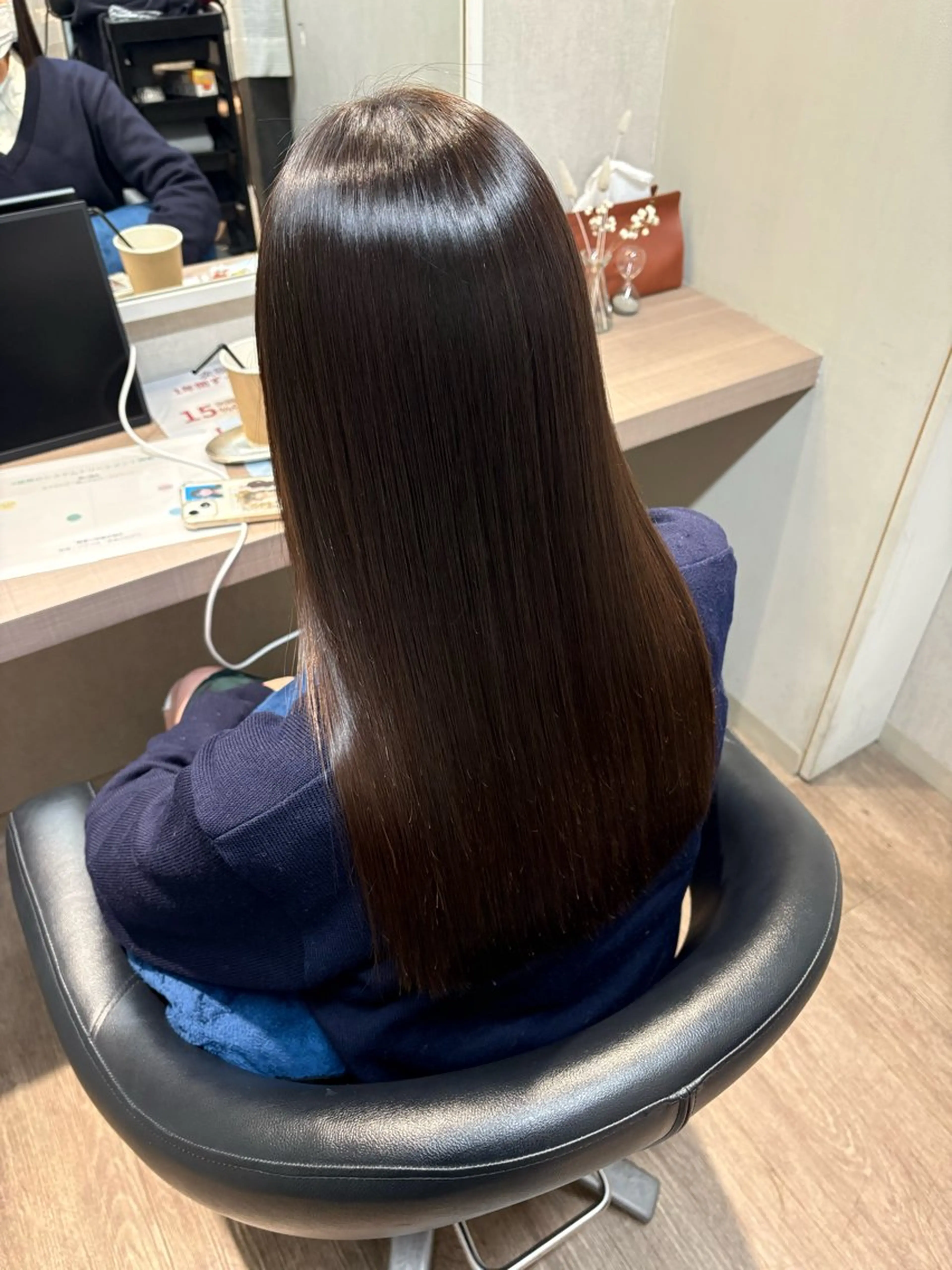 ロング カット 縮毛矯正 トリートメント Hirona 縮毛矯正/髪質改善のヘアスタイル