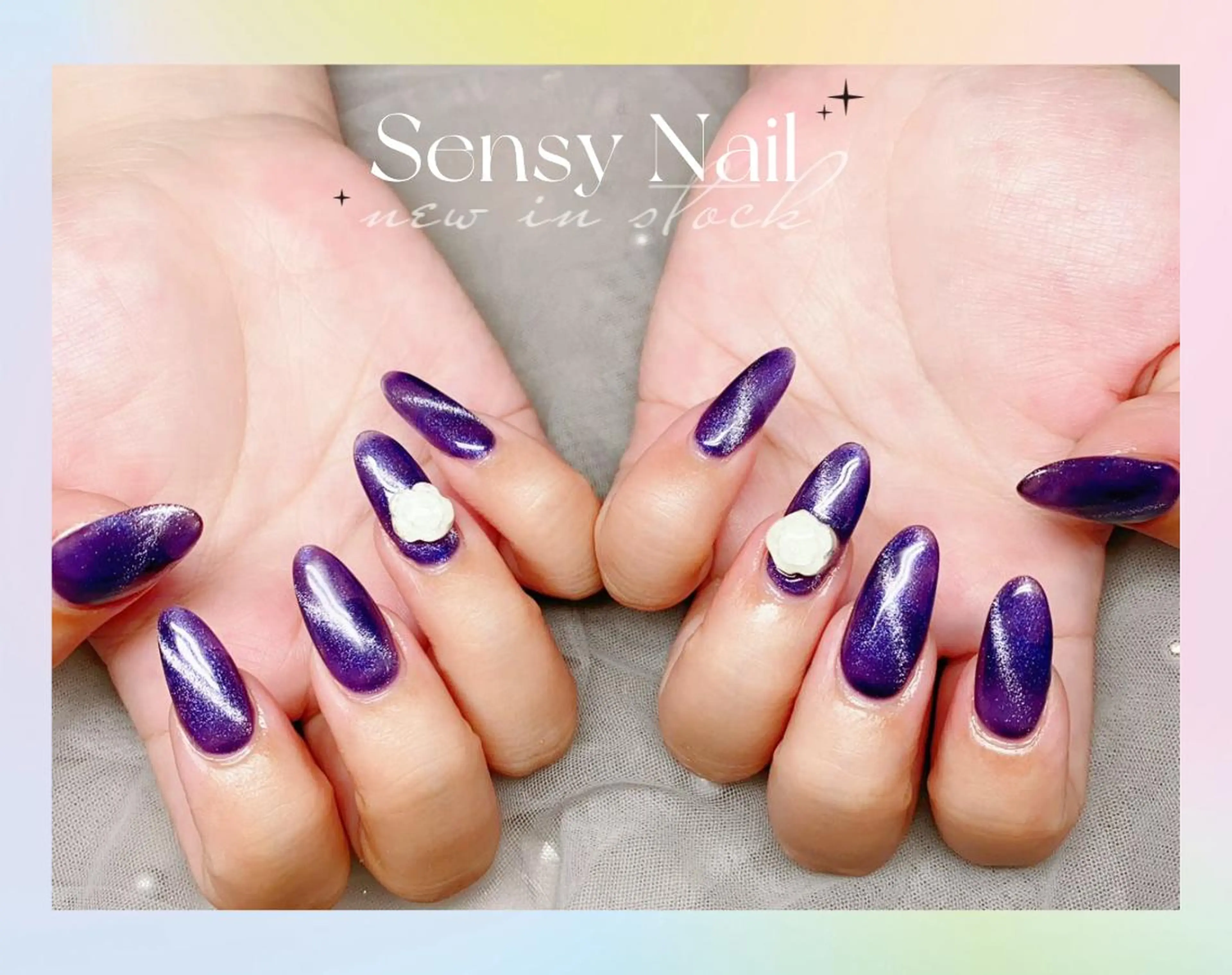 ネイル フラッシュネイル ジェルネイル マグネットネイル ソフトジェル ハンドネイル ハンドケア Sensy ネイル専門店のネイルデザイン