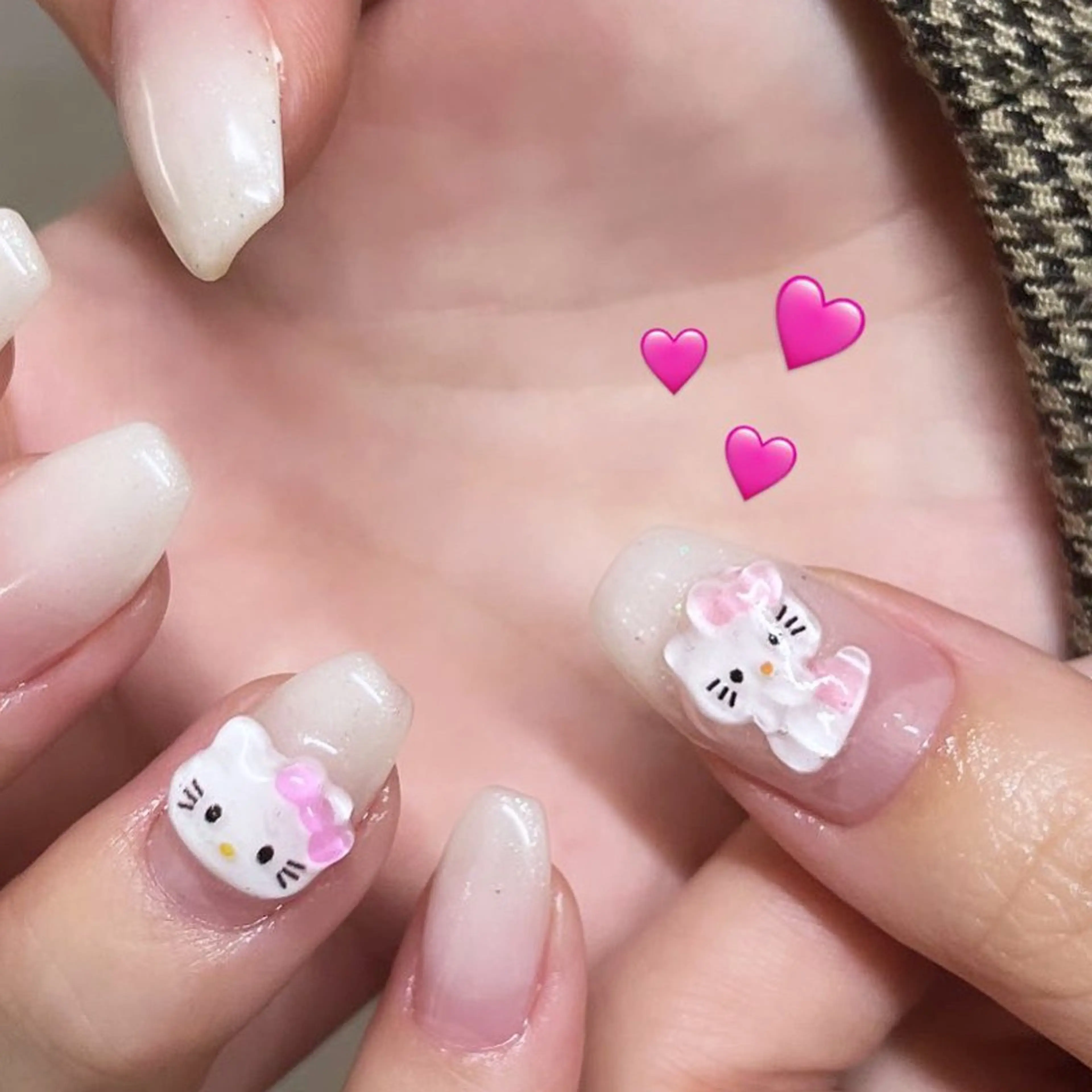 ネイル グラデーション 持ち込み ホワイト Ibuki 🎀仙台パルコ🎀のマツエク・マツパデザイン