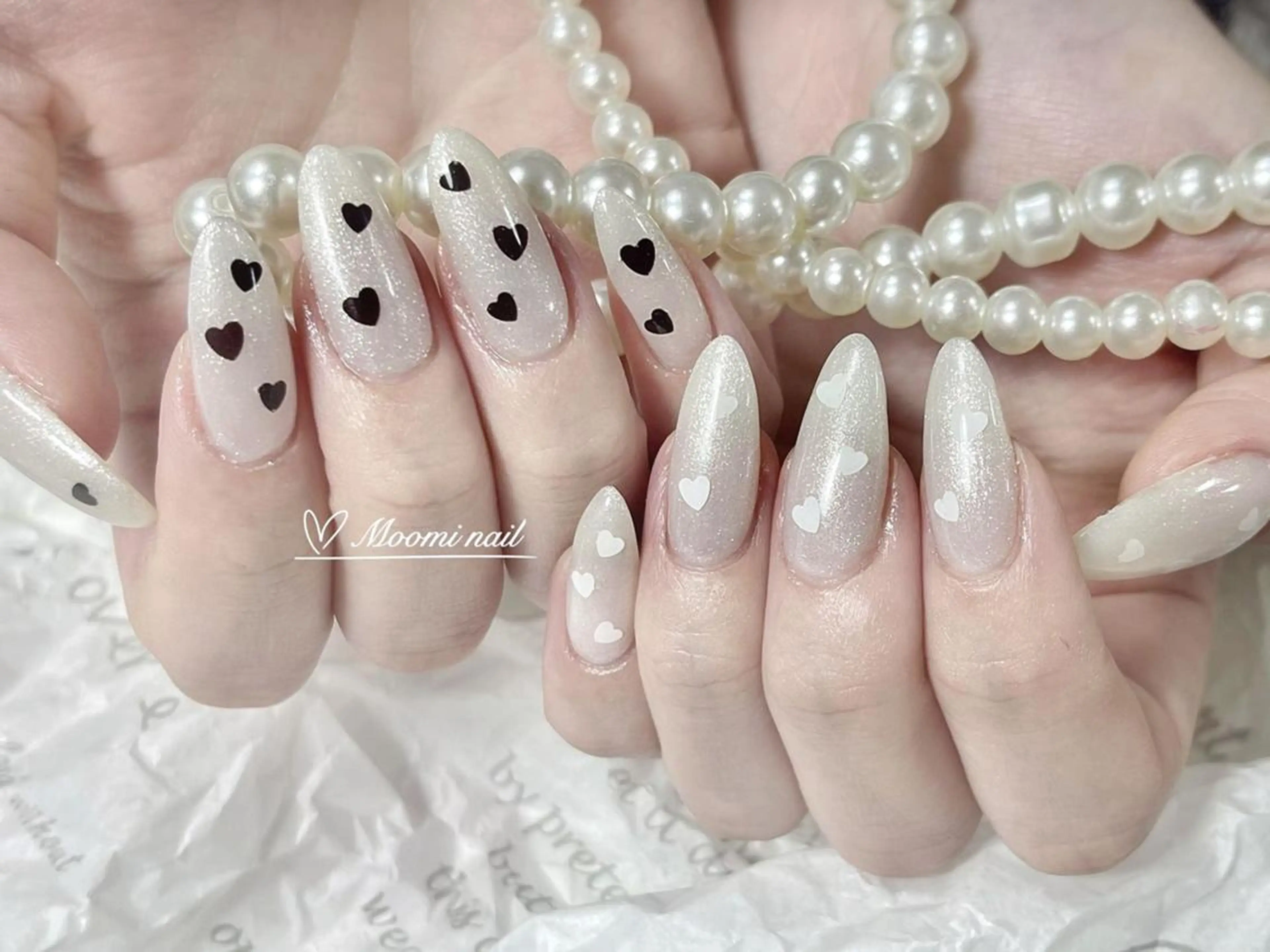 ネイル 長さ出し ジェルネイル グラデーション 韓国ネイル マグネットネイル moomi nail スカルプ専門のネイルデザイン