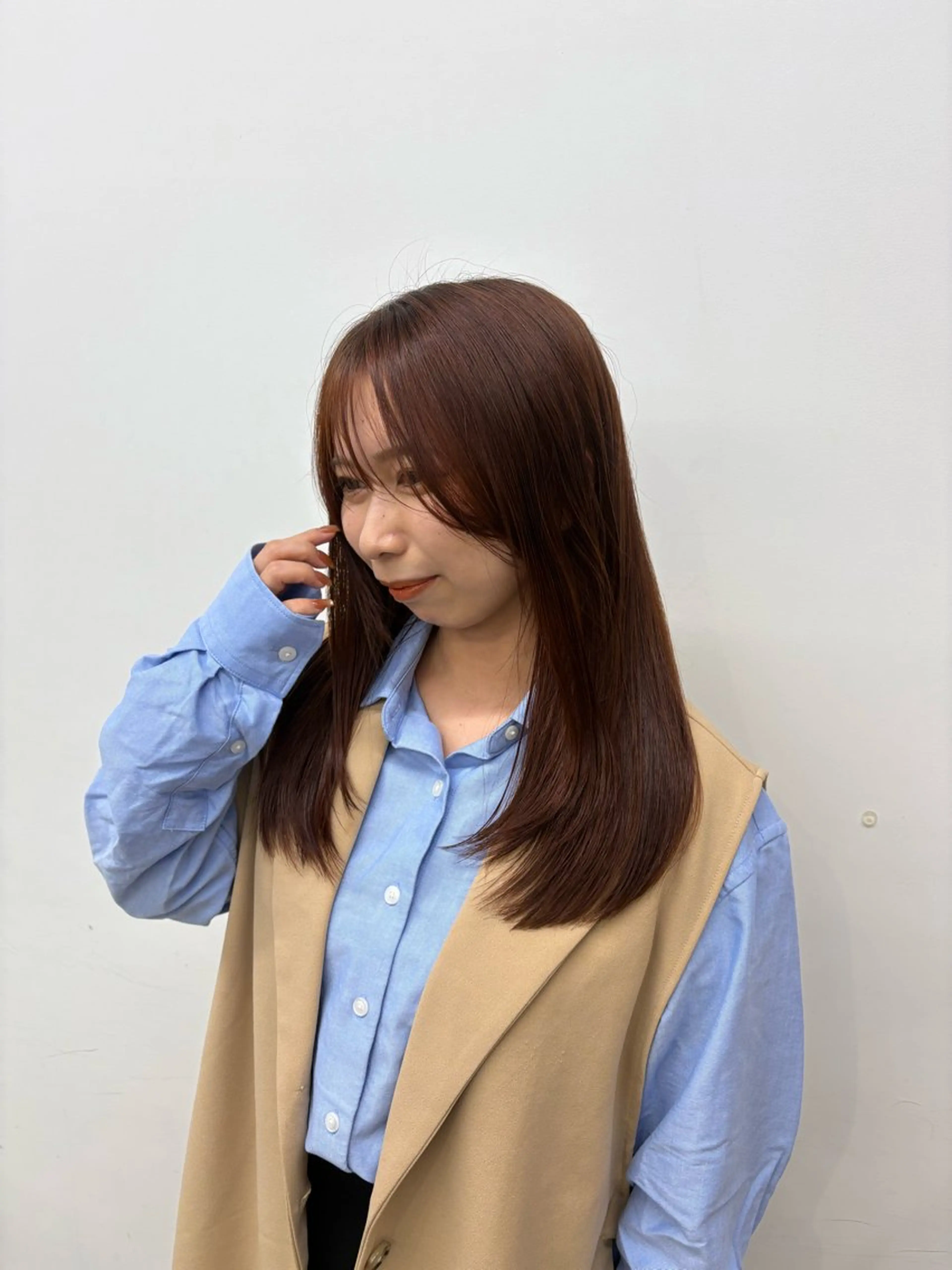 ロング カラー 上野 恵子のヘアスタイル