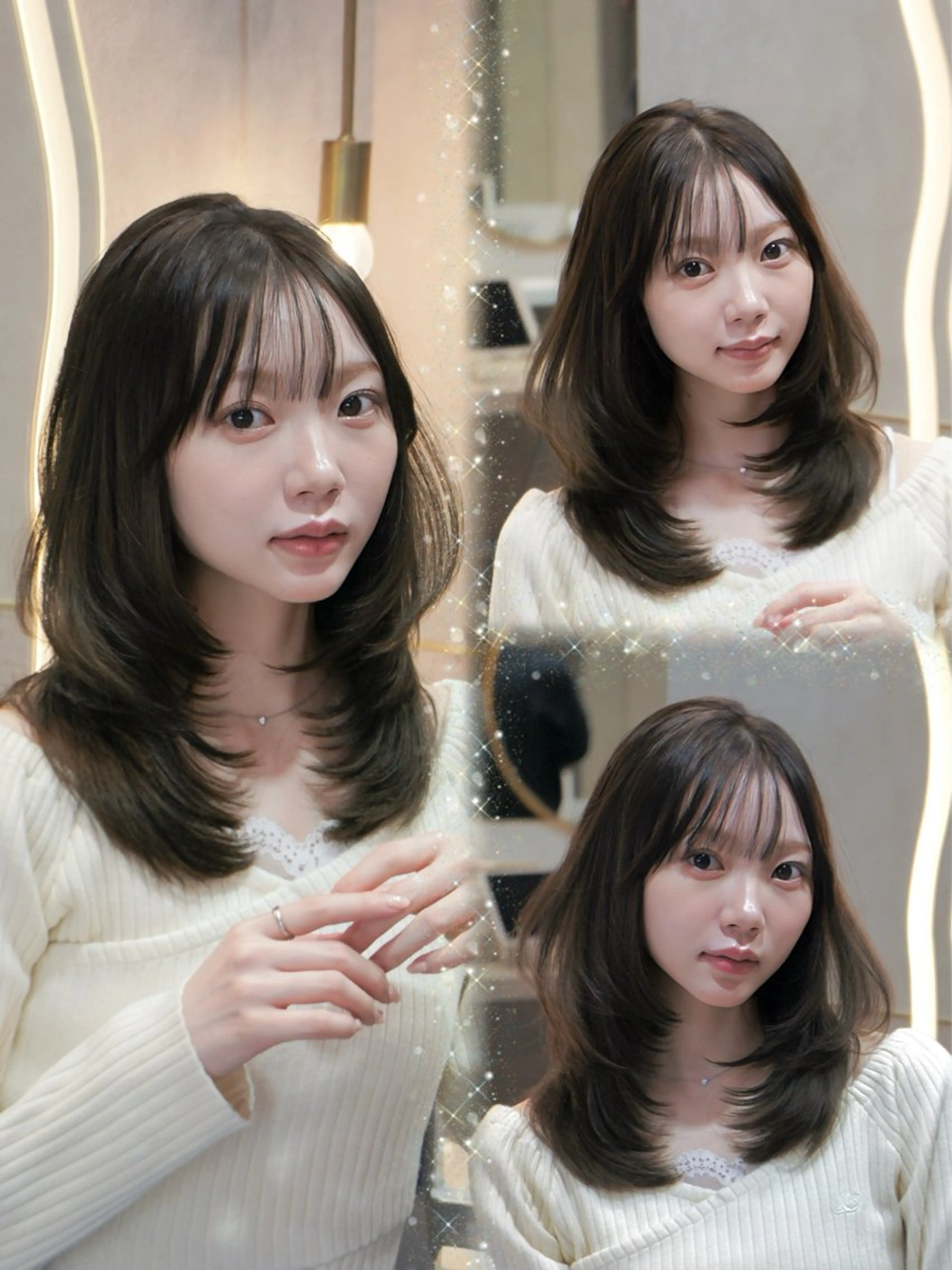 ミディアム 新宿/美髪矯正/ 透明感カラー/たくのヘアスタイル