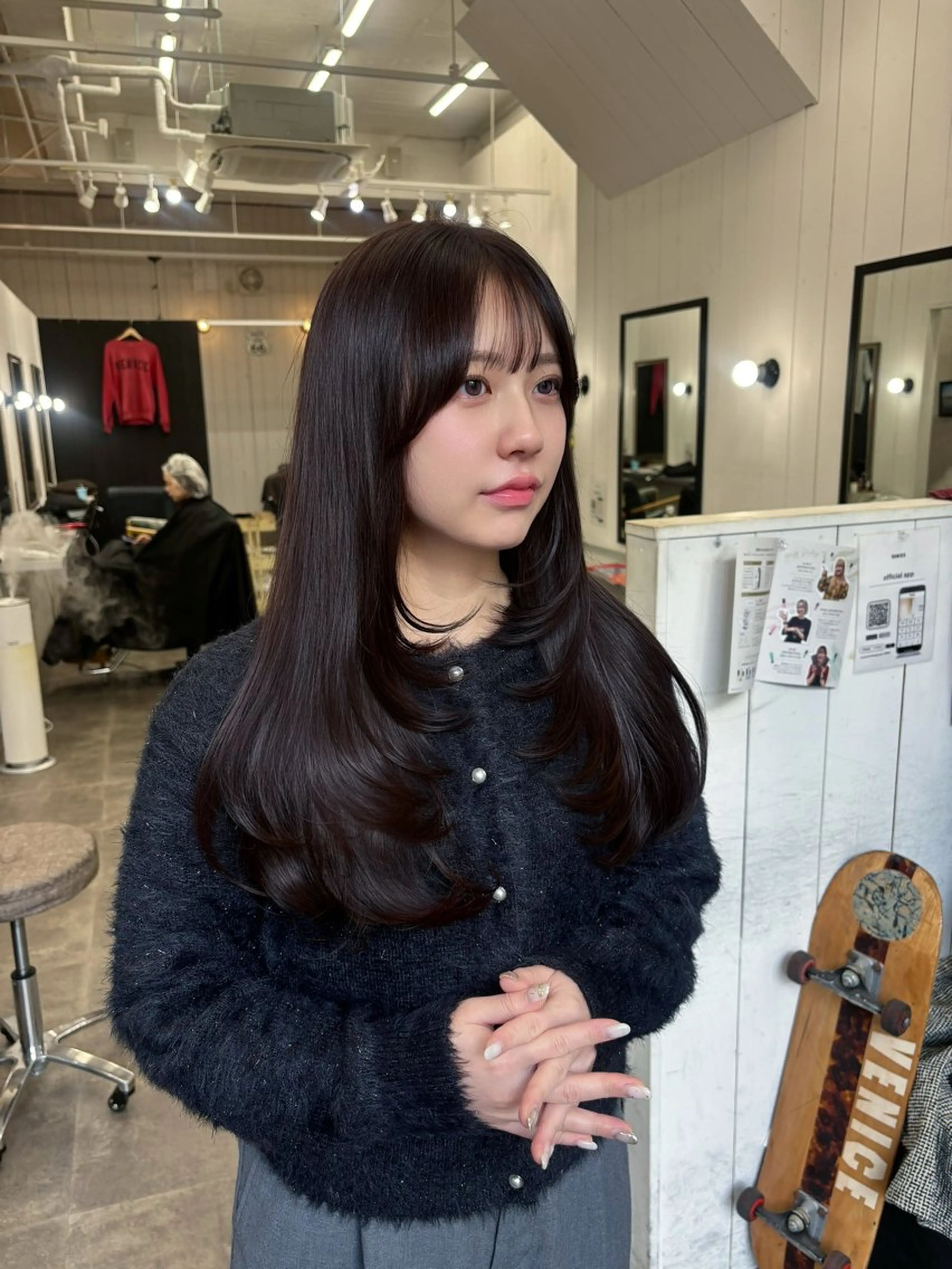 ロング カラー カット ヘアカラー トリートメント Ann./艶髪 /レイヤーカットのヘアスタイル