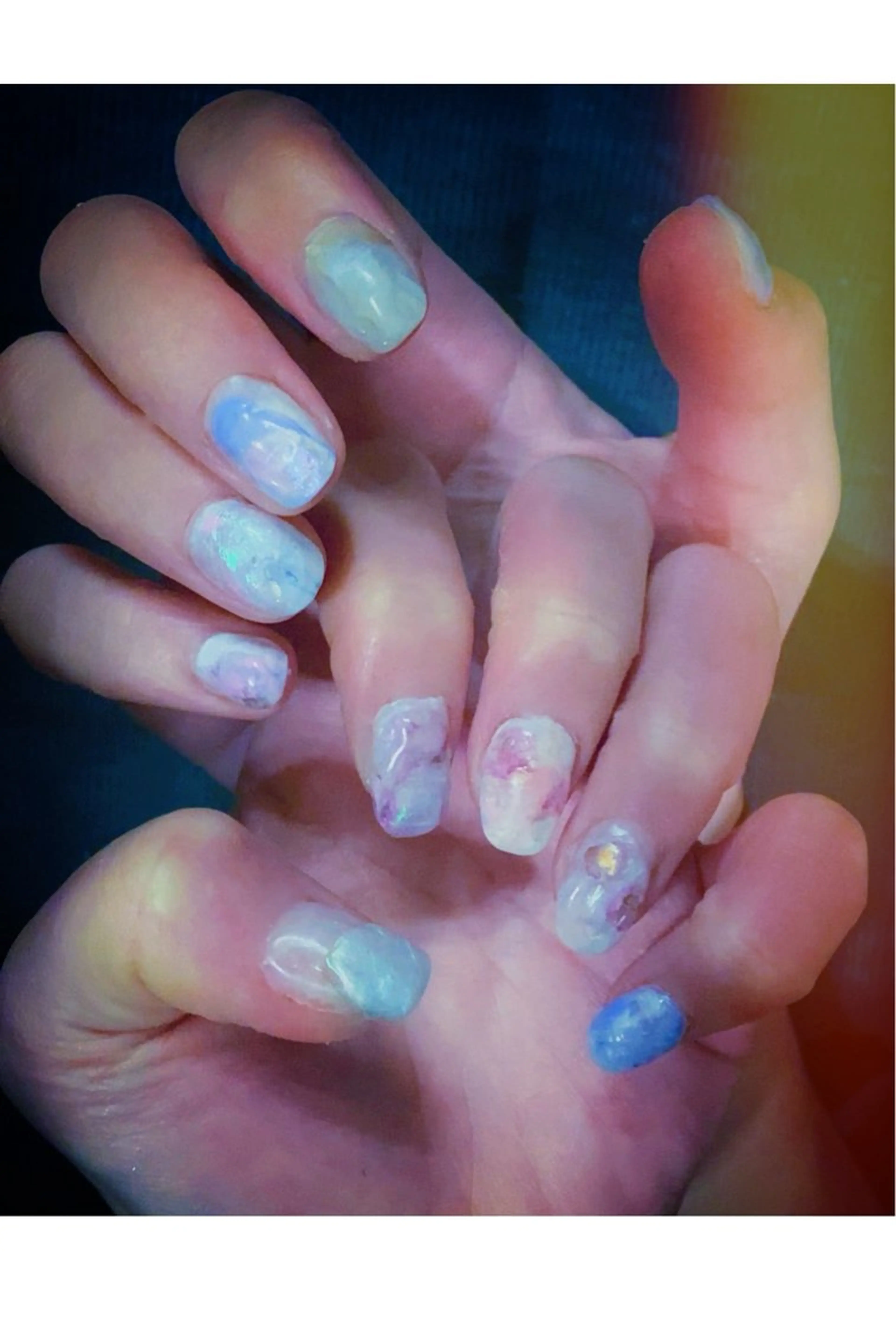 ネイル ニュアンスネイル ピンク ホワイト free hug Hiromiのネイルデザイン