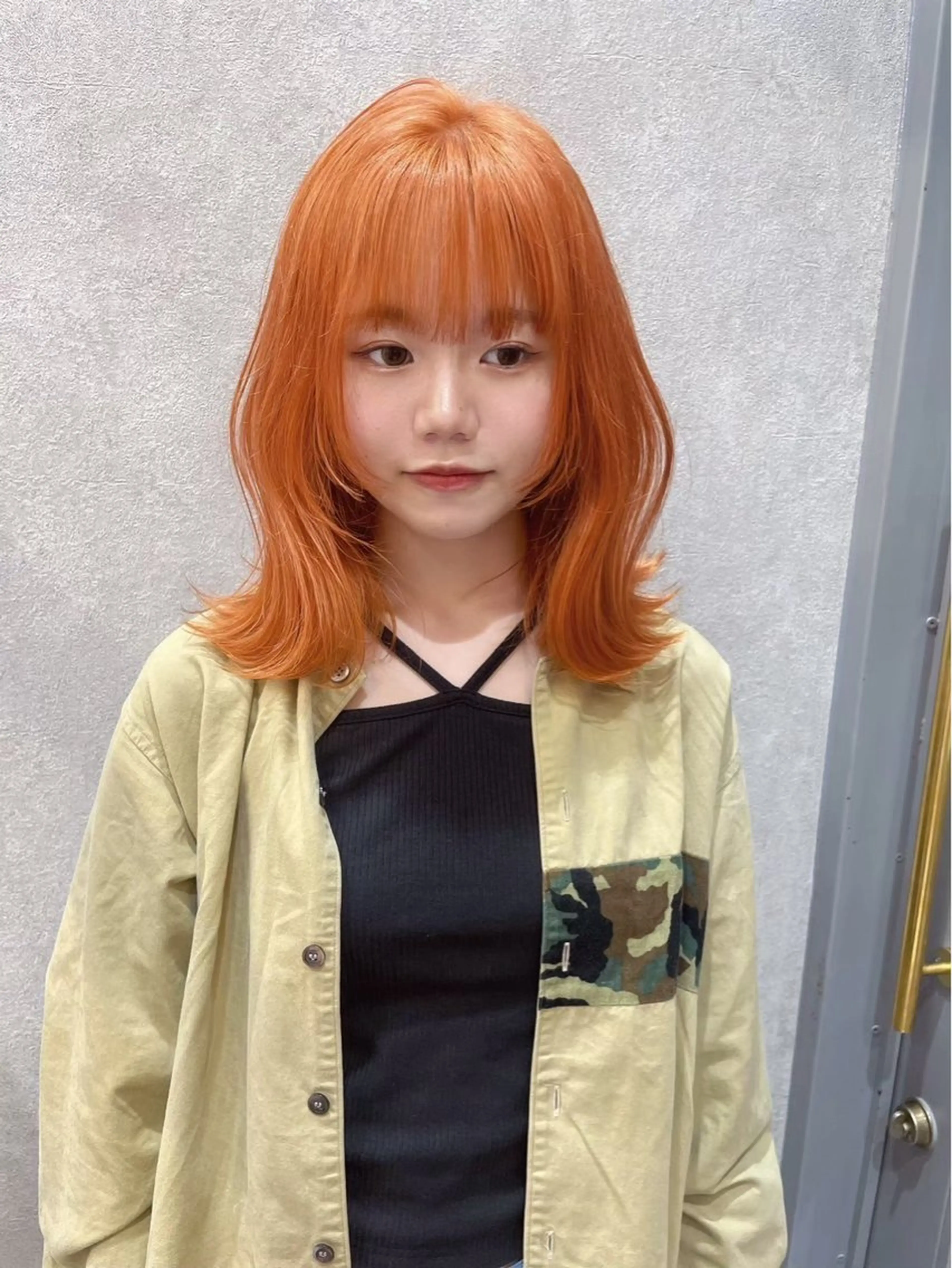 ミディアム カラー カット ヘアカラー トリートメント ヘアセット ダブルカラー 韓国レイヤーKYONのヘアスタイル