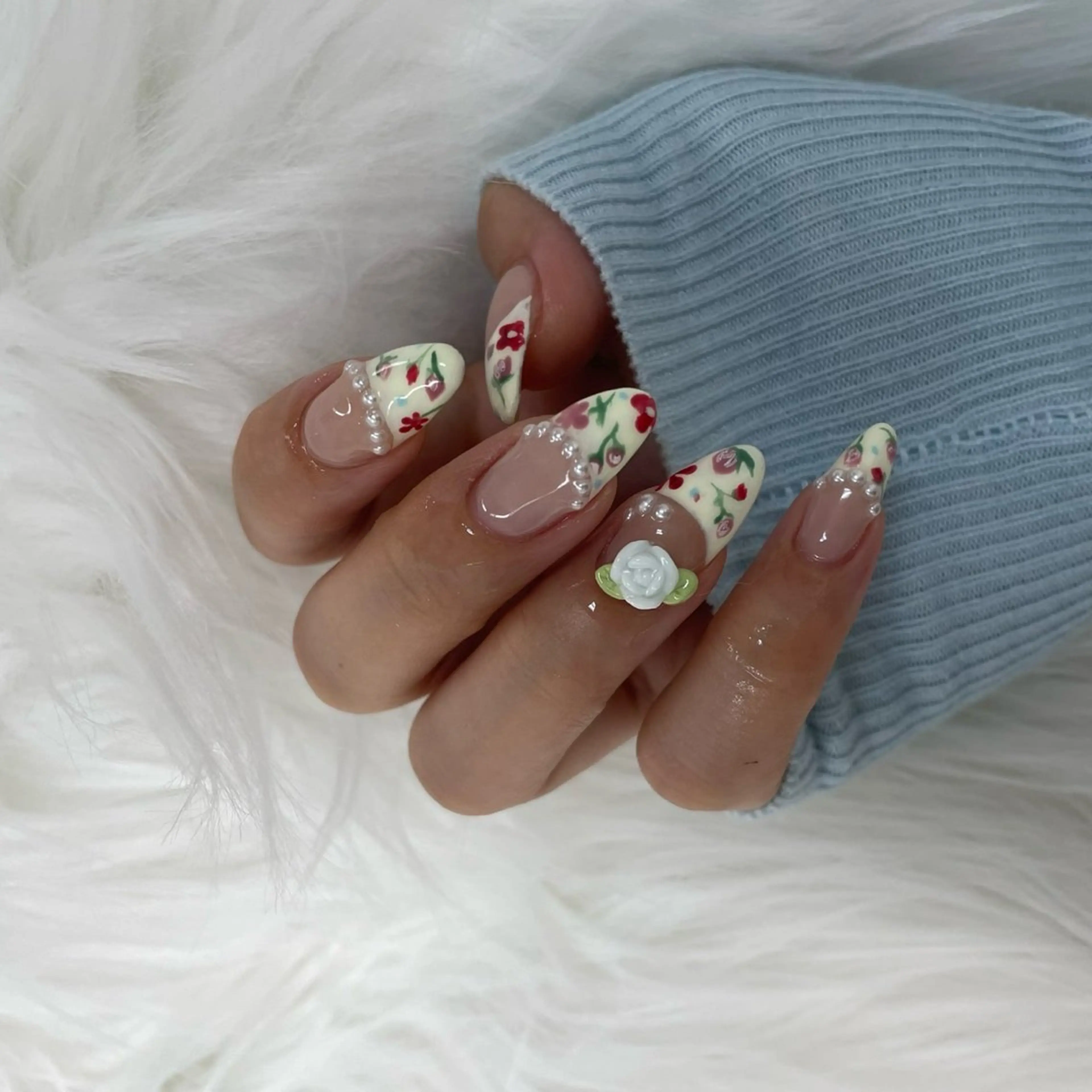 ロング ハンドネイル nail salon chai Asakaのネイルデザイン