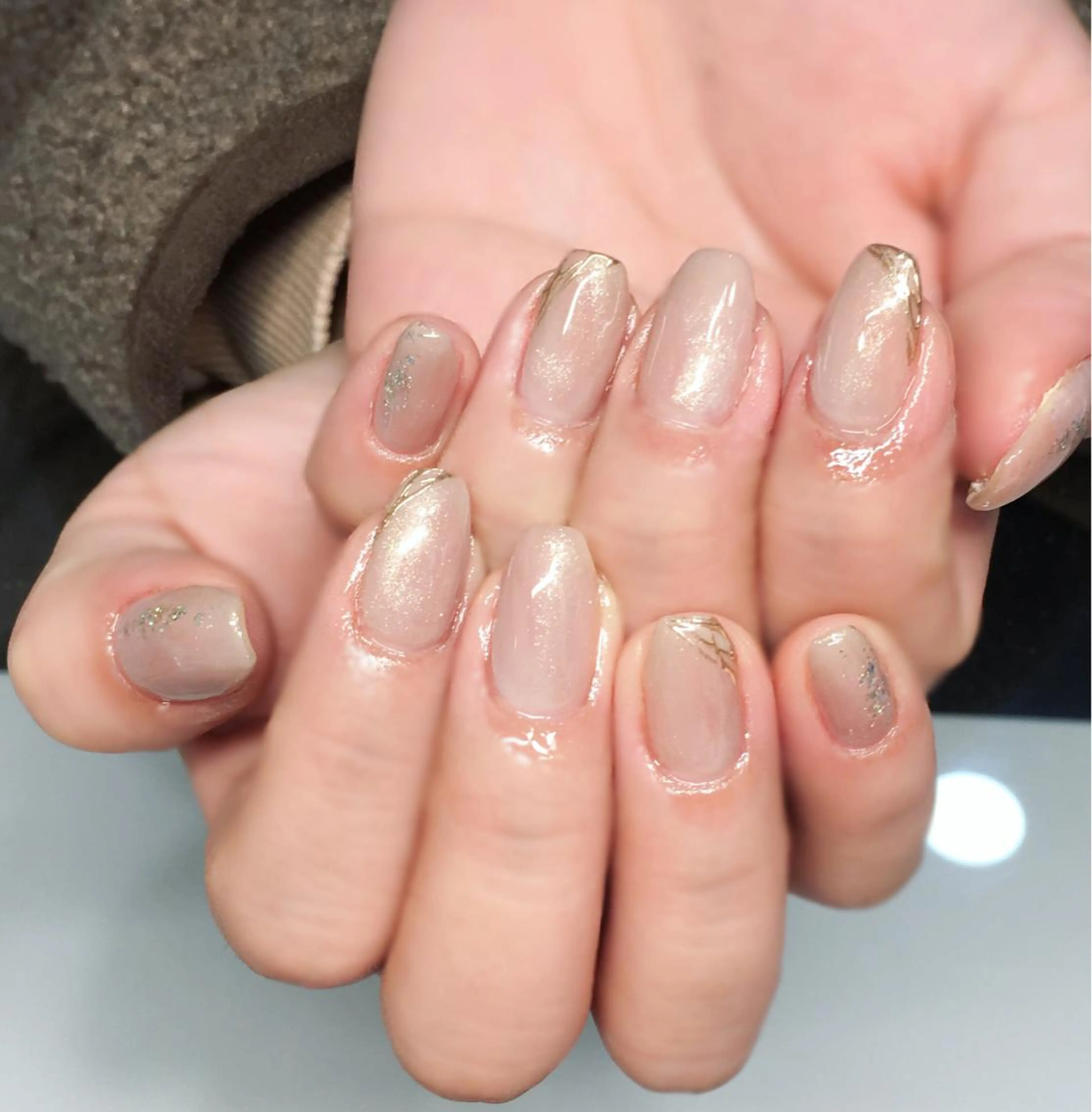 ネイル ジェルネイル ニュアンスネイル オフィスネイル シンプルネイル 冬ネイル Nyanco Nailのネイルデザイン