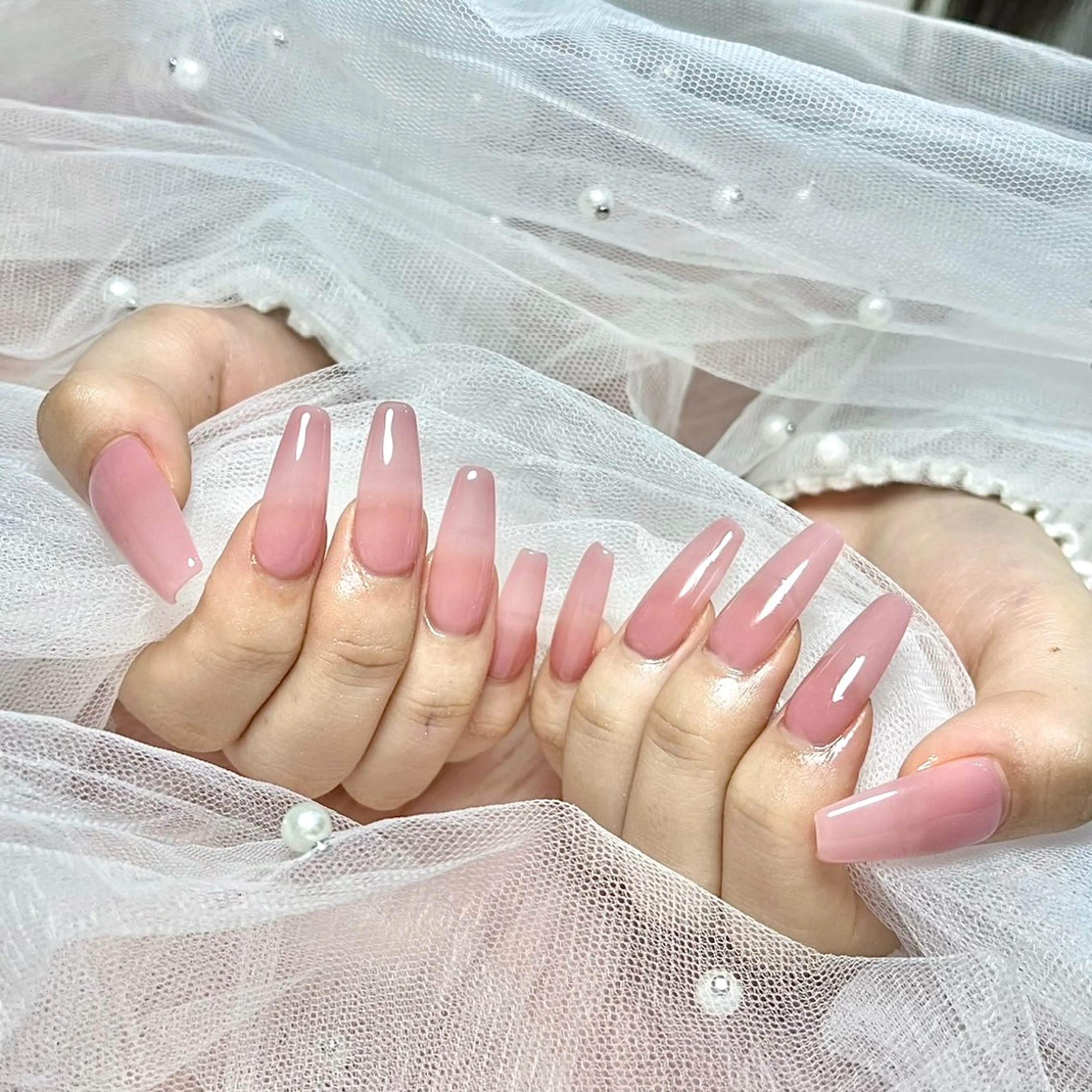 ネイル ピンク ハンドネイル Alissa  Nail所属・長さだし/新栄町駅 Alissaのネイルデザイン