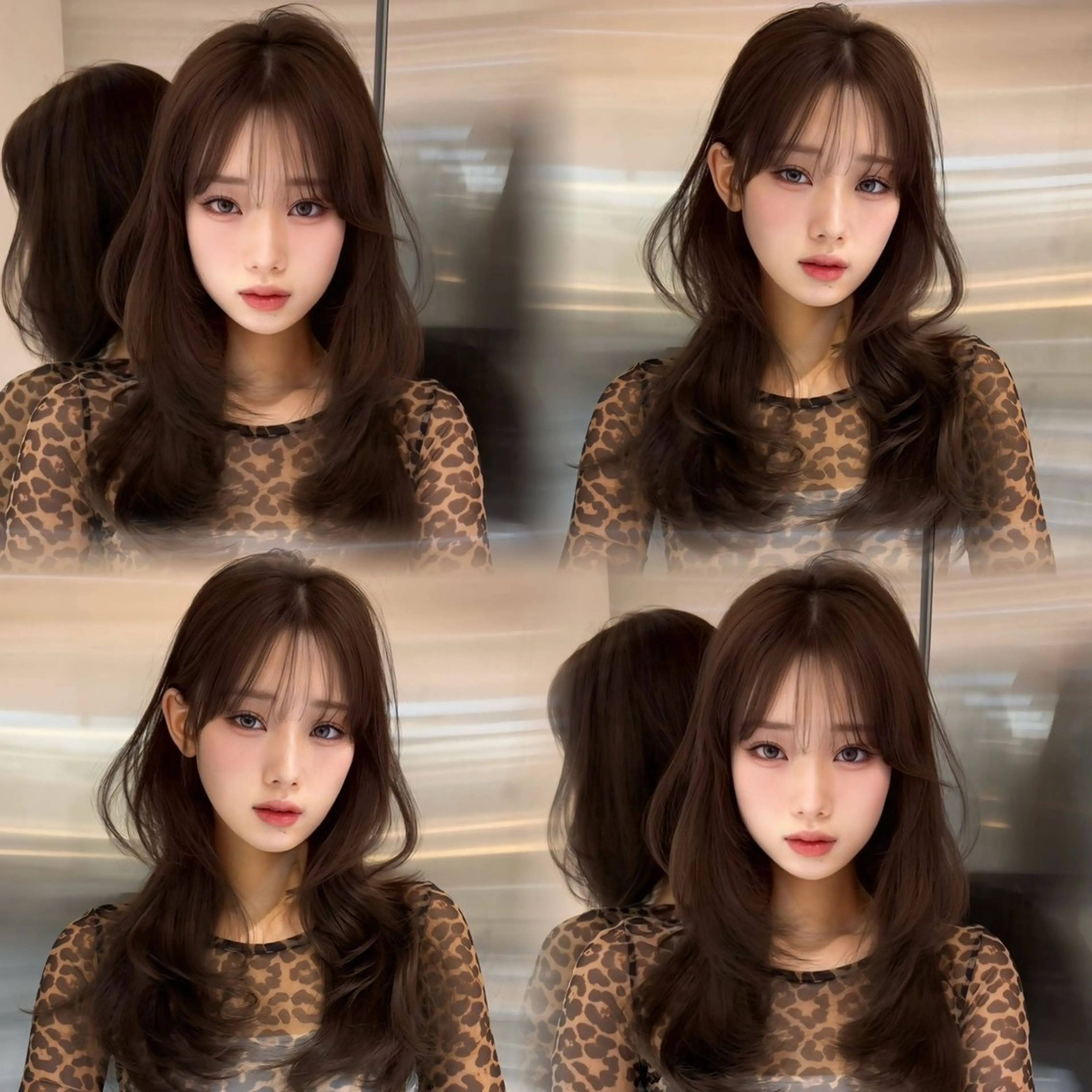 ロング 韓国風ヘア レイヤーカット ワンホンヘア ヘアカラー トリートメント 韓国/ワンホン/新宿 /Rumiのヘアスタイル