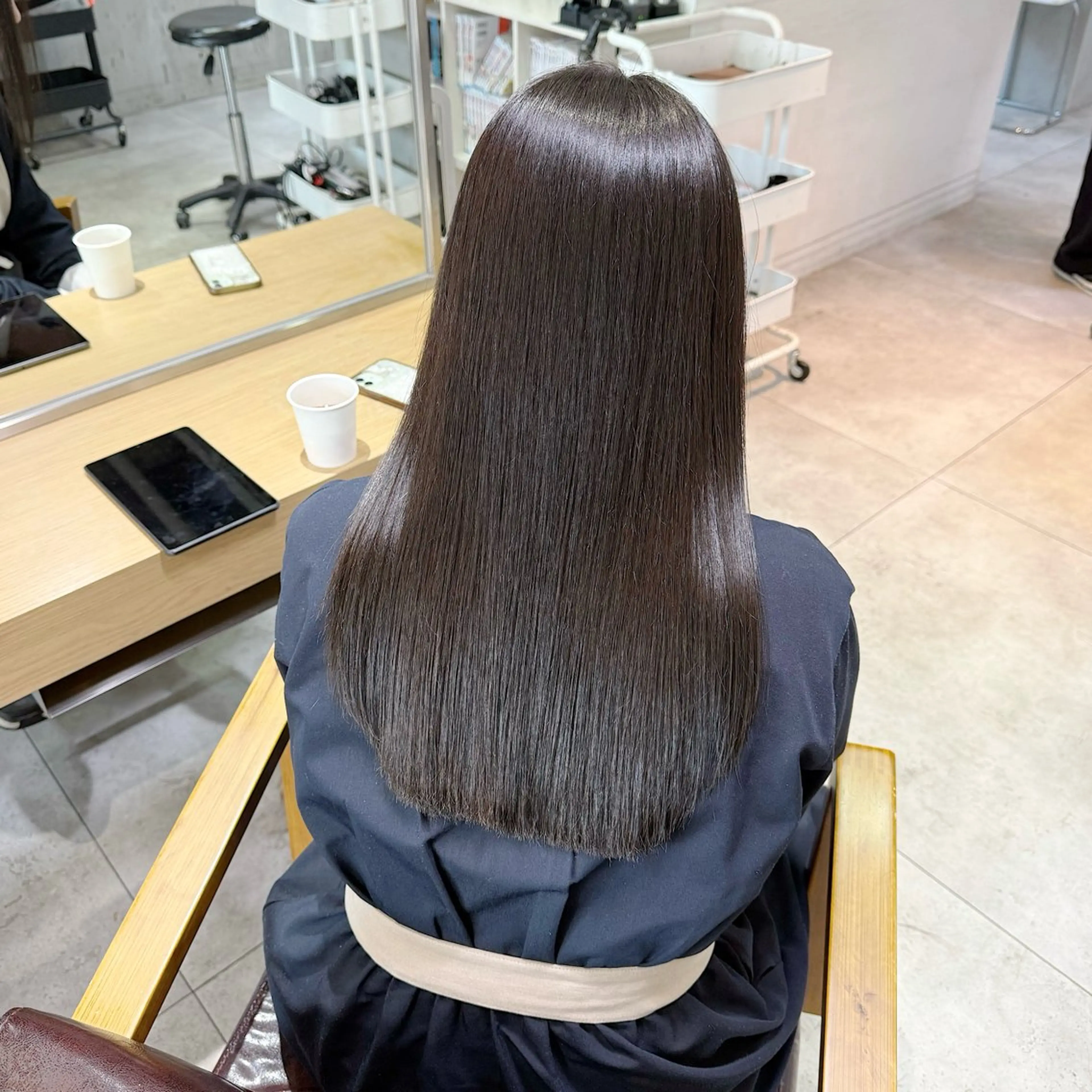 レディースカット＋カラー＋縮毛矯正＋ナノバブルシャンプー🫧の写真