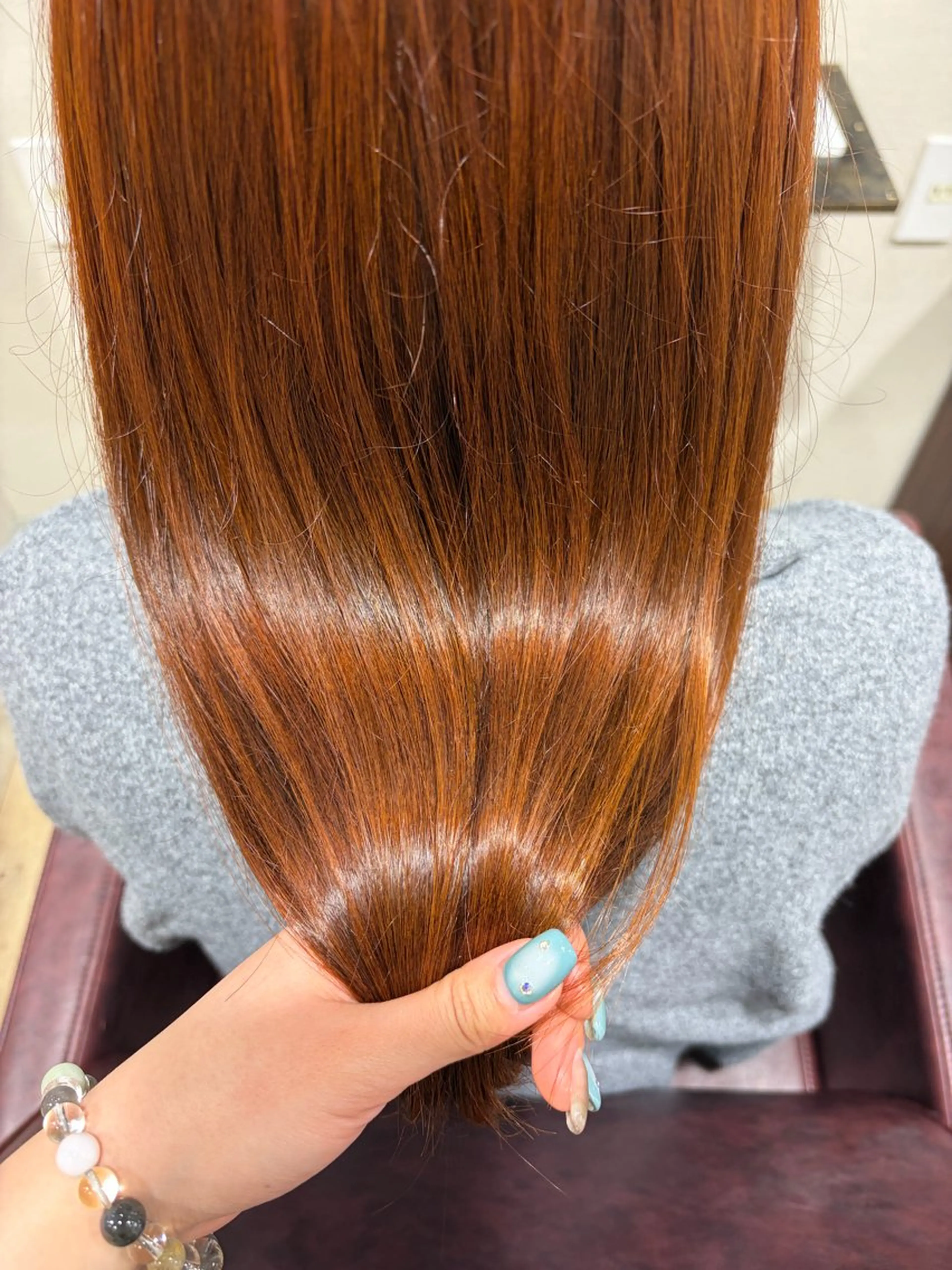 カラー オレンジ ヘアカラー 奈那美🌸 韓国ヘア🌸透明感のヘアスタイル