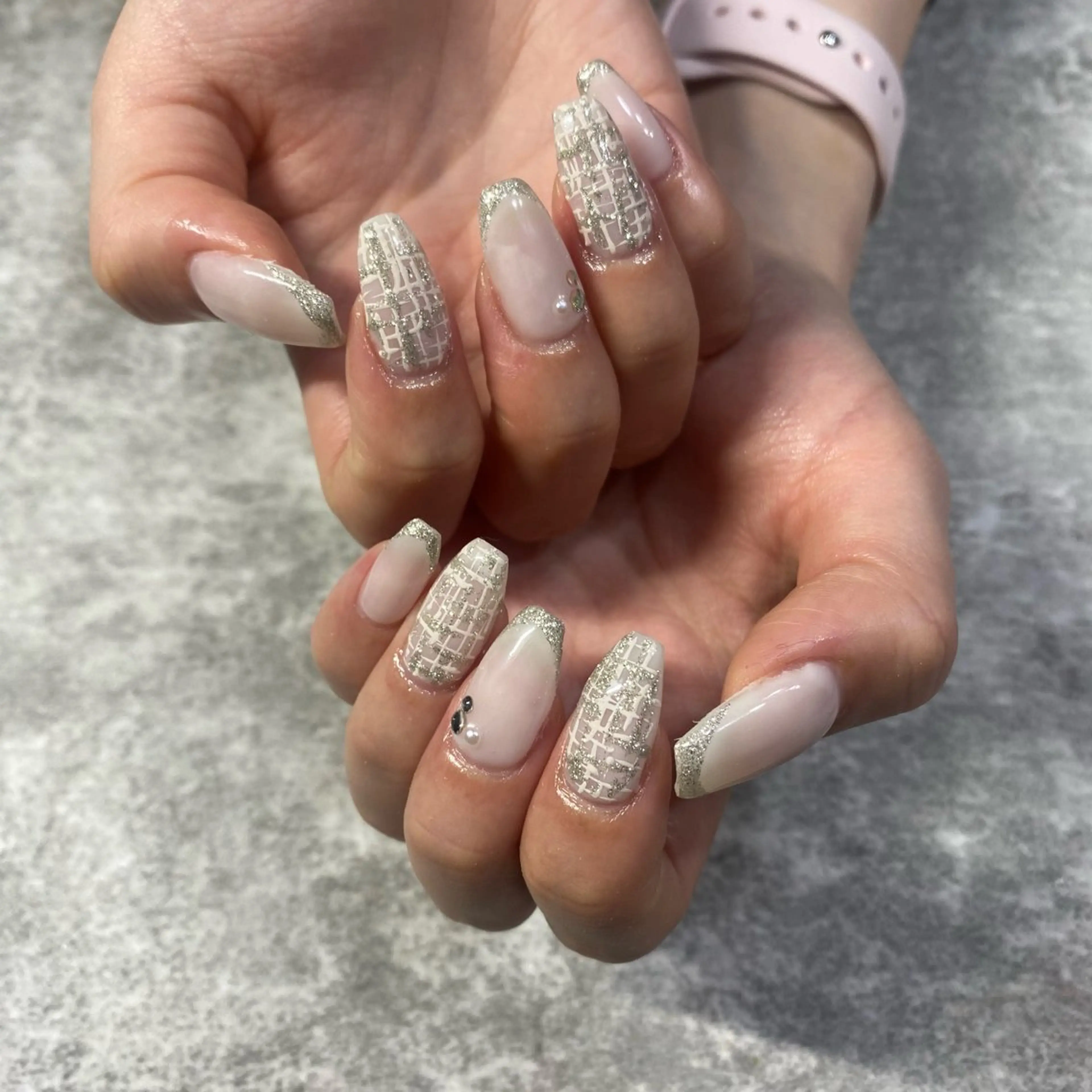 ネイル ツイードネイル ハンドネイル ★Rinail... .のネイルデザイン