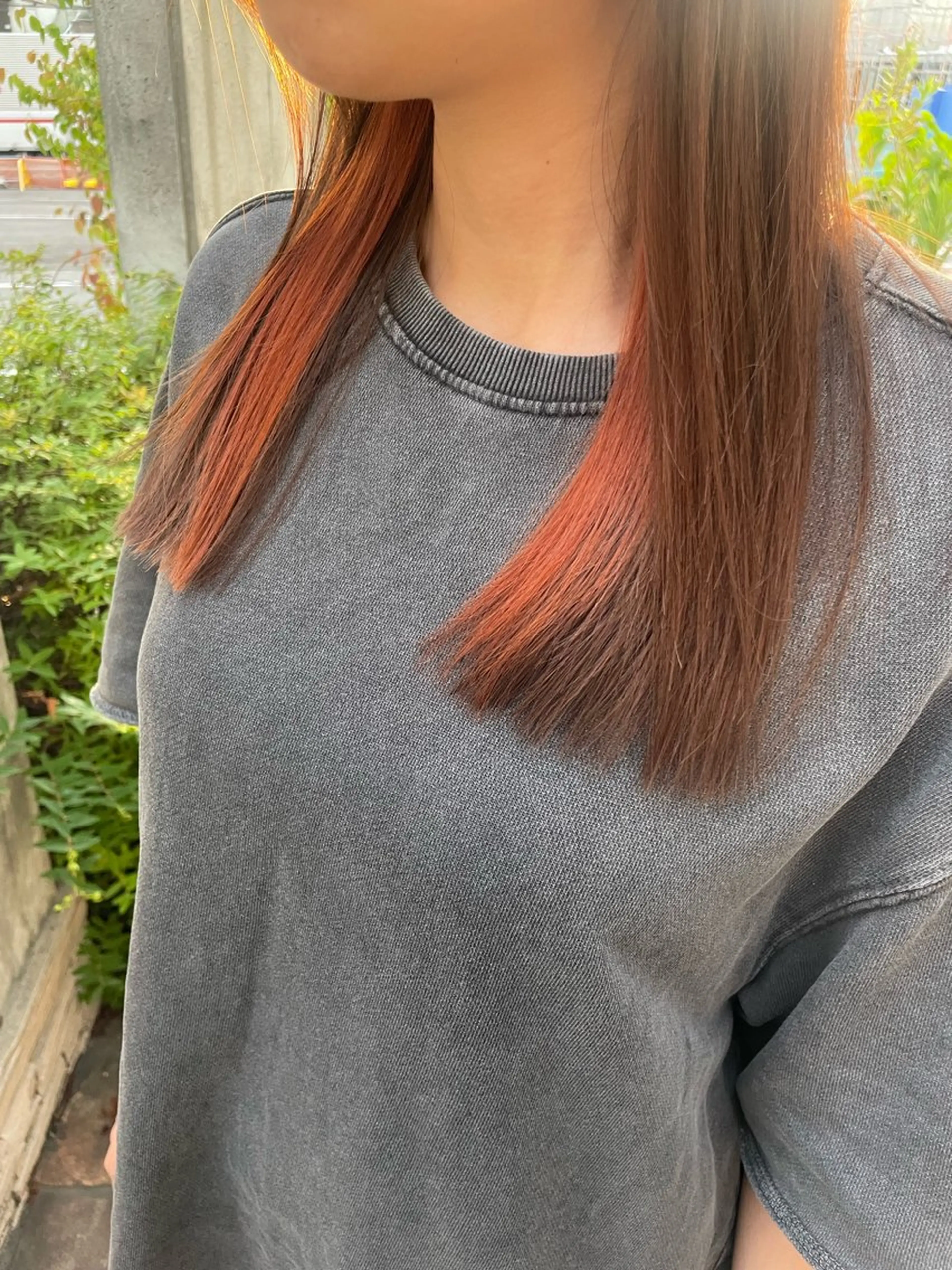 セミロング カラー イヤリングカラー カット ヘアカラー ブランシェ神領店 笹原渚紗のヘアスタイル