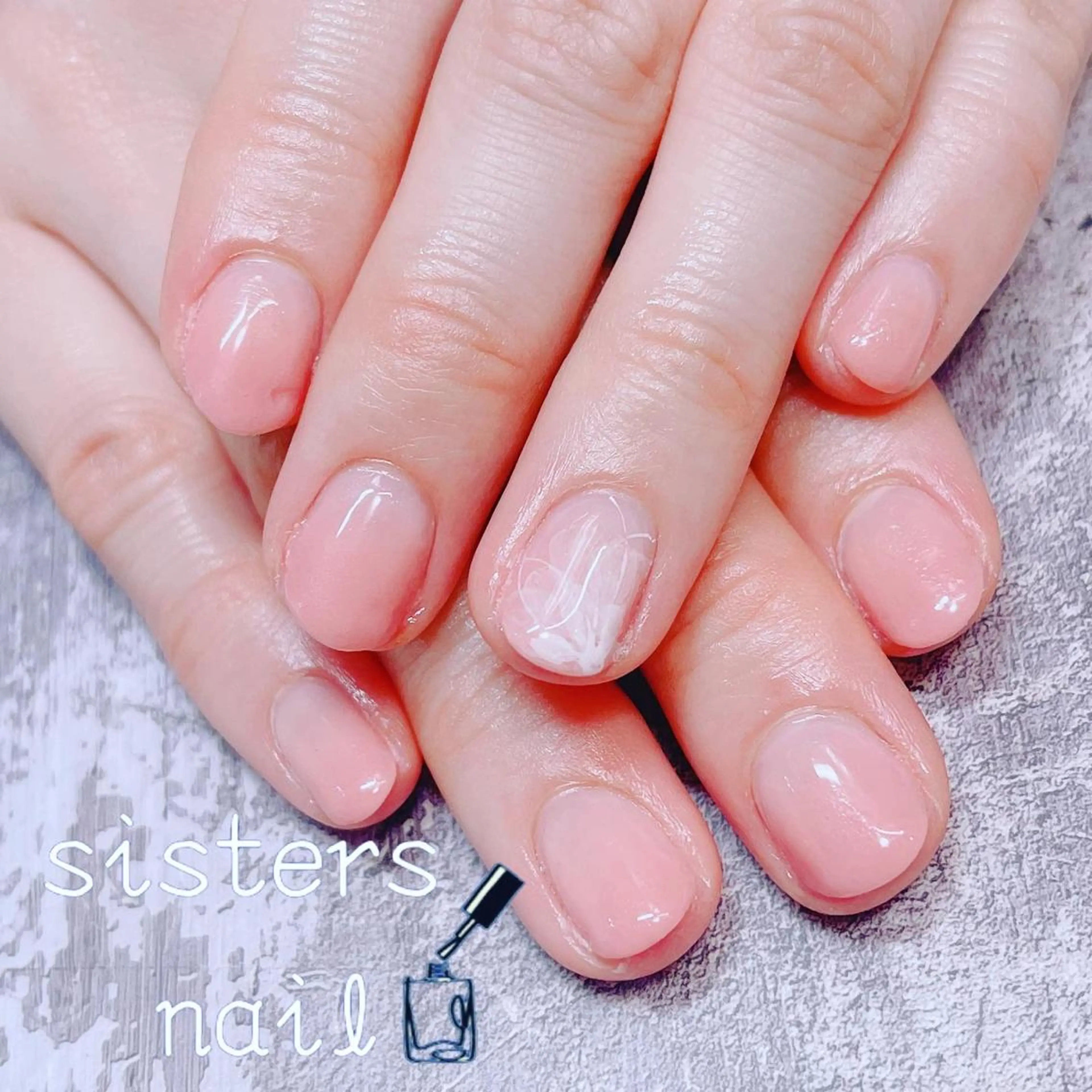 ネイル アートネイル フラワーネイル グラデーション オフィスネイル ピンク ハンドネイル フットネイル ハンドケア sisters nail.fのネイルデザイン