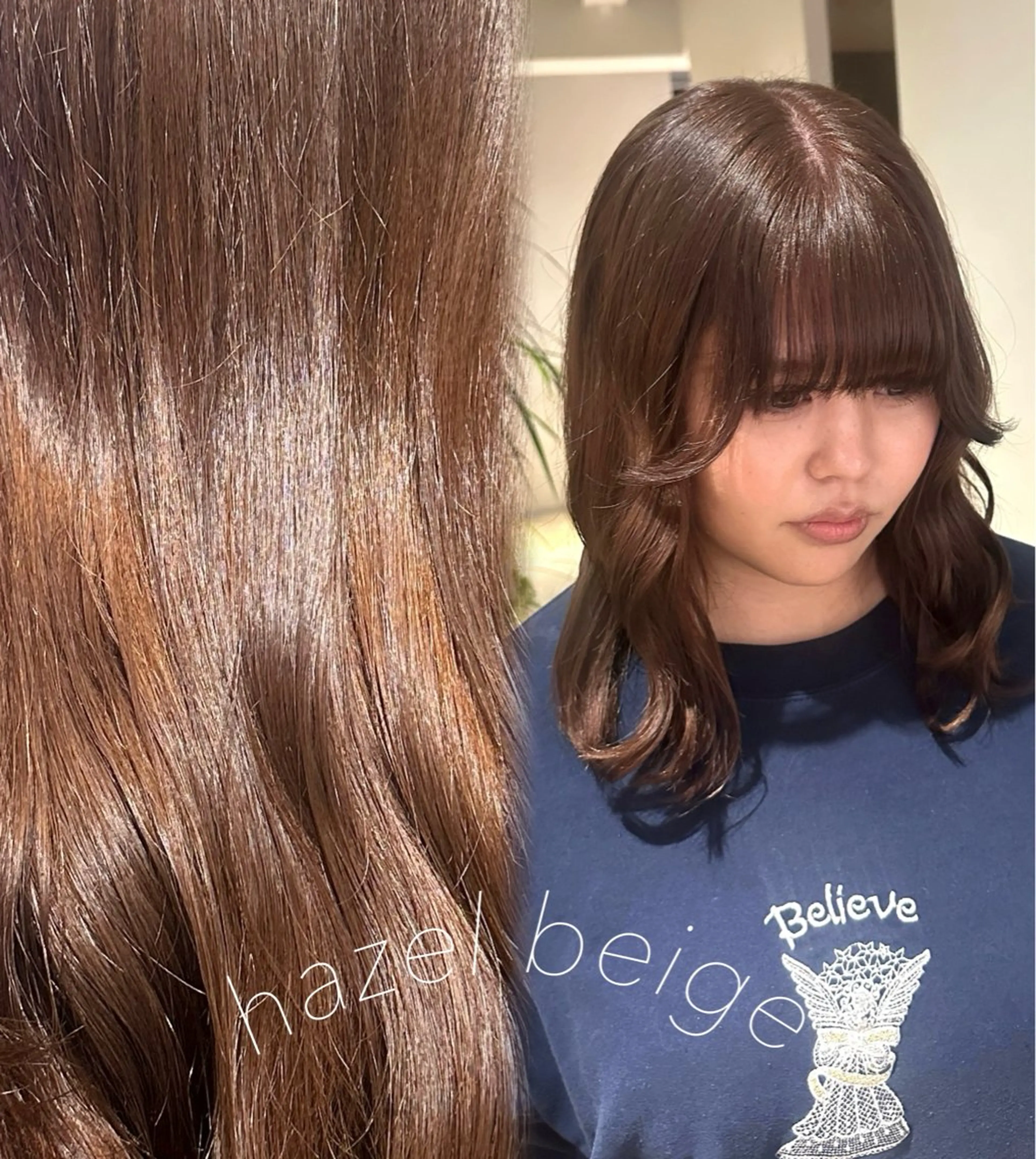 ミディアム あゆみ︎︎✮／ 暖色カラー／博多のヘアスタイル