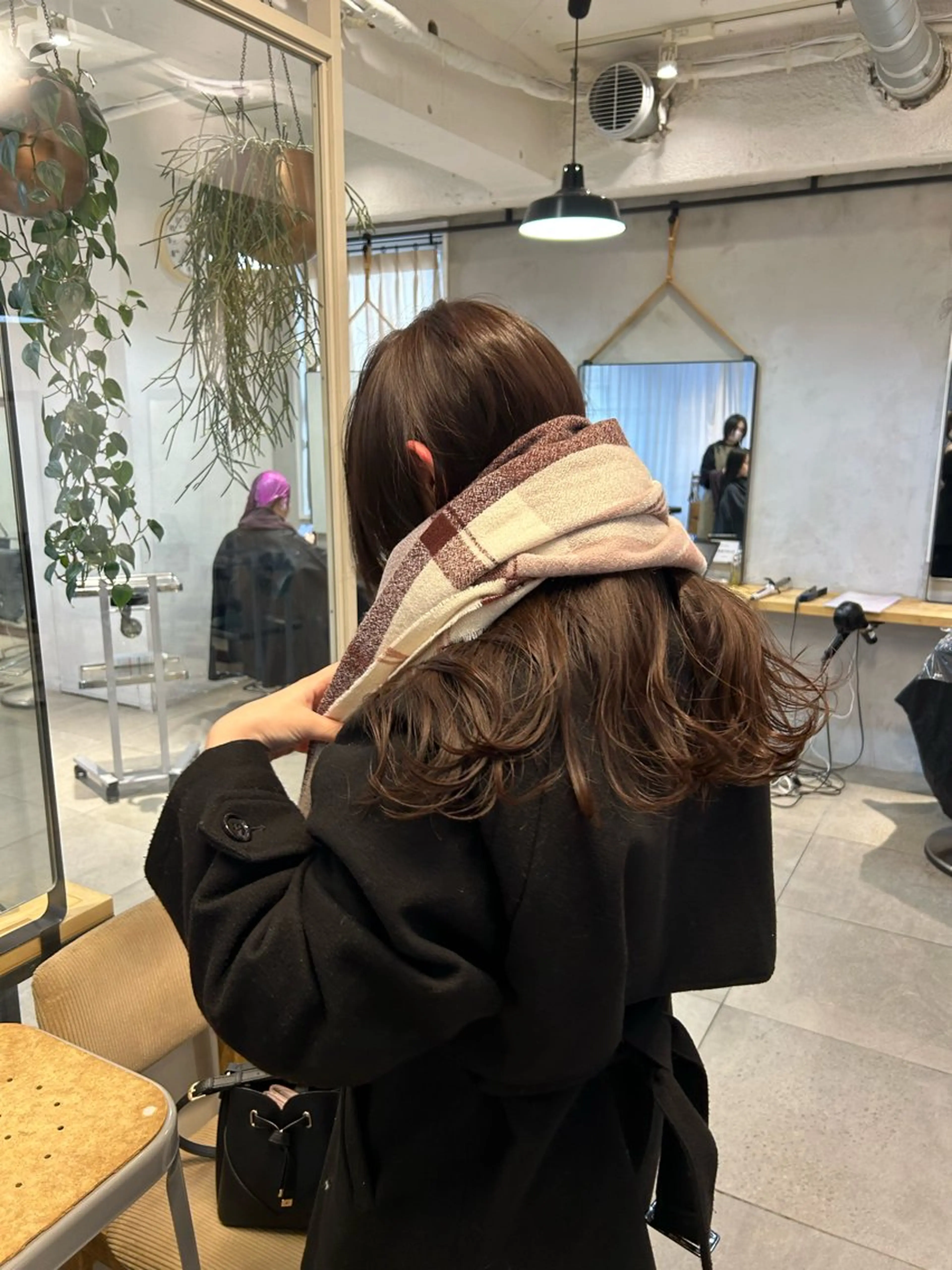 セミロング カラー ヘアカラー トリートメント じゅわっと暖色カラー 🍊Moemiのヘアスタイル