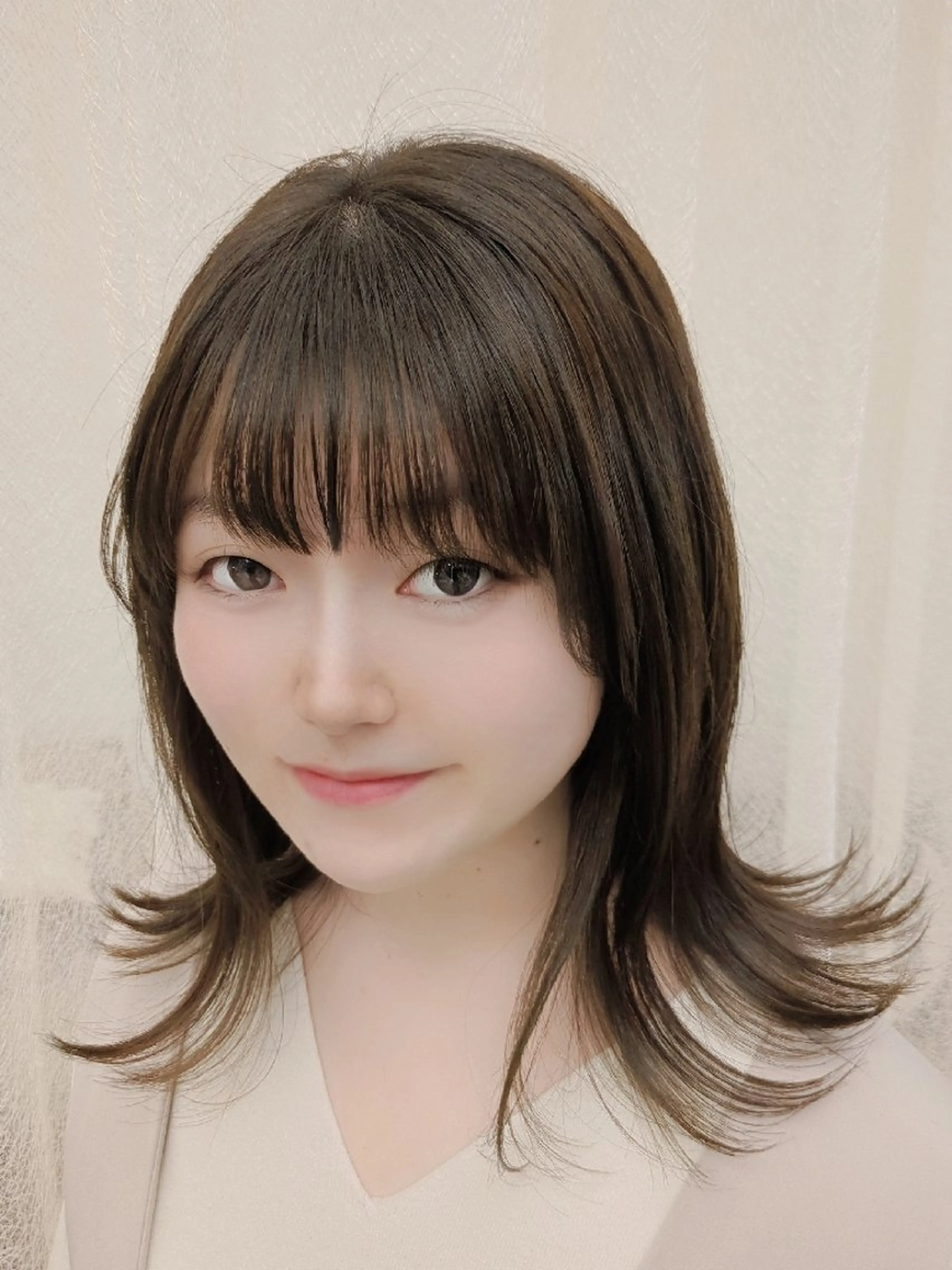 セミロング カラー 透明感カラー グレージュ オリーブグレージュ オリーブグレー ヘアカラー 🌸センター北 🌸森田 果南🌸のヘアスタイル