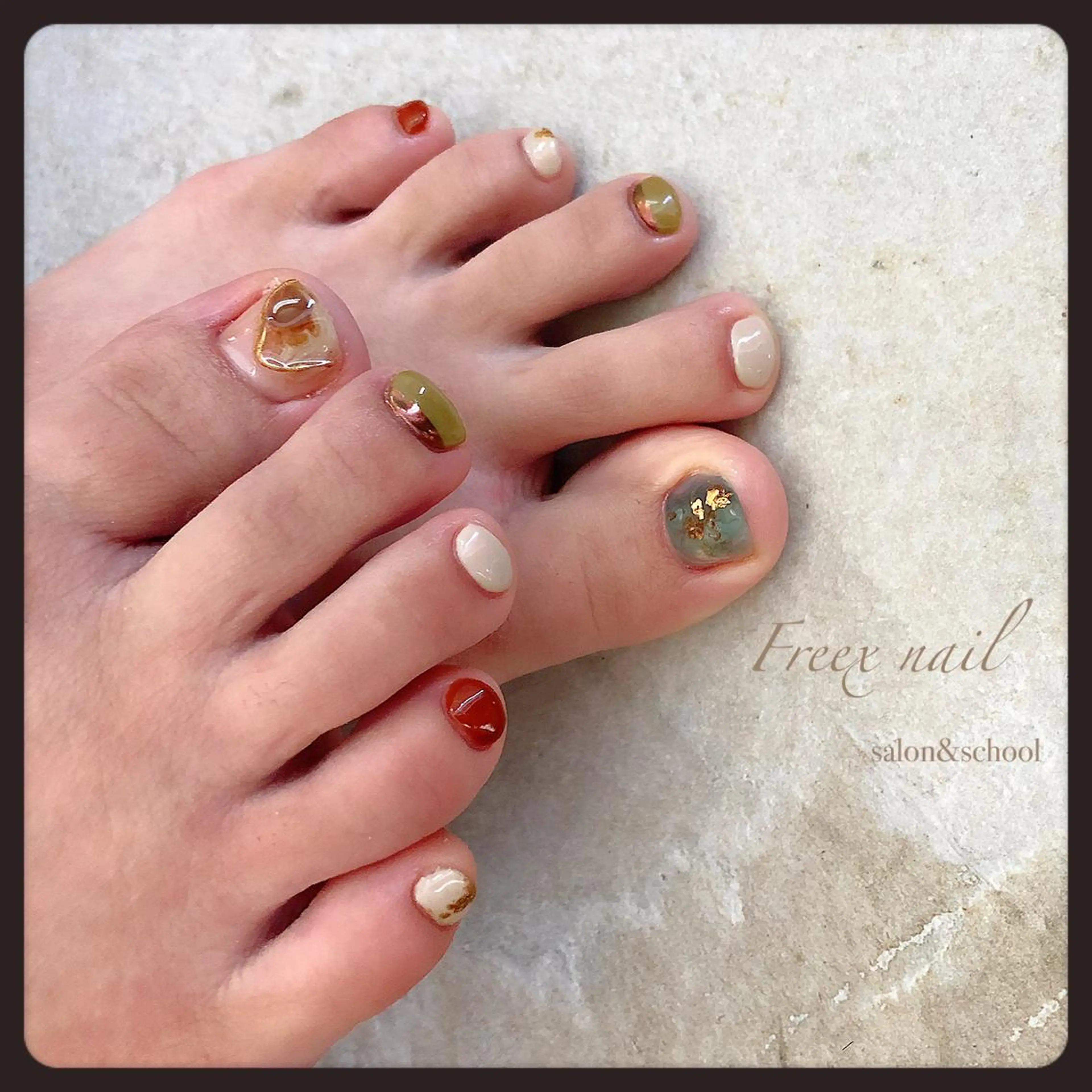 ネイル フットネイル Freex nail所属・freex nail /ニュアンス/個性派のネイルデザイン