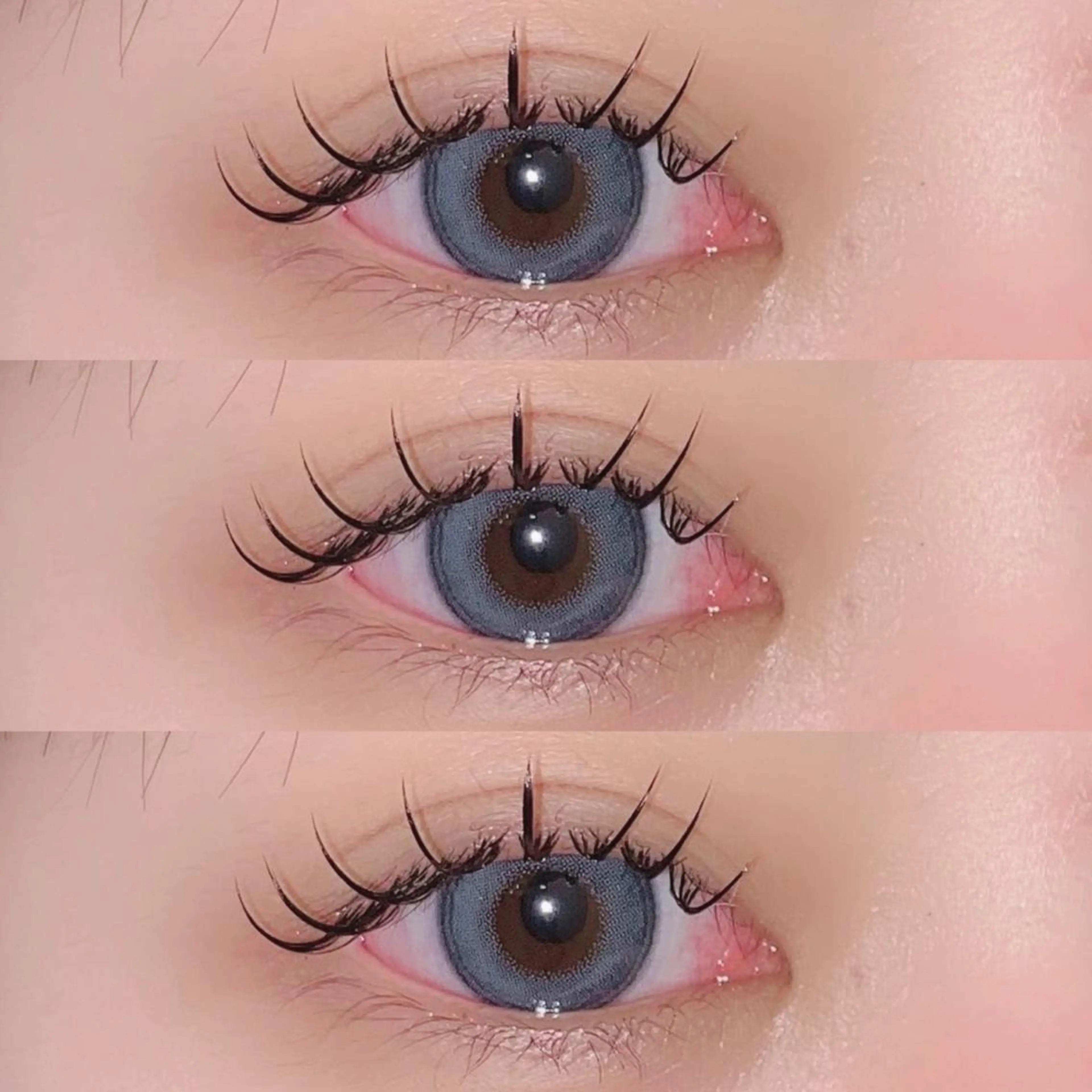 マツエク・マツパ 束感まつ毛 フラットラッシュ 韓国風マツエク パリジェンヌラッシュリフト ボリュームラッシュ 肌に馴染むハイトーン /ミルクティーカラーのヘアスタイル